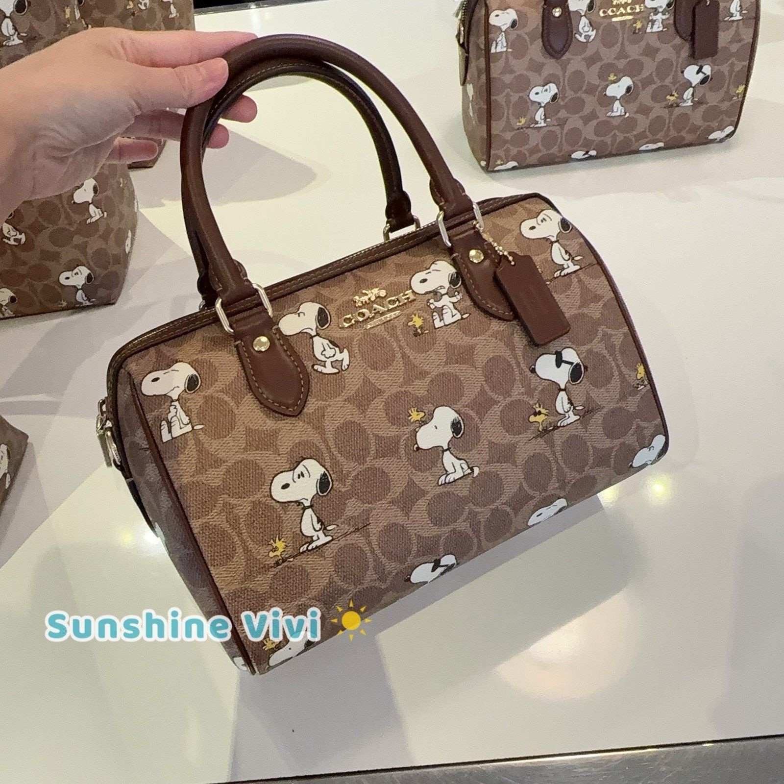 Coach NWT Coach X Peanuts Rowan Satchel Bag Snoopy Print CBM33 Size ONE SIZE - 1 Thumbnail