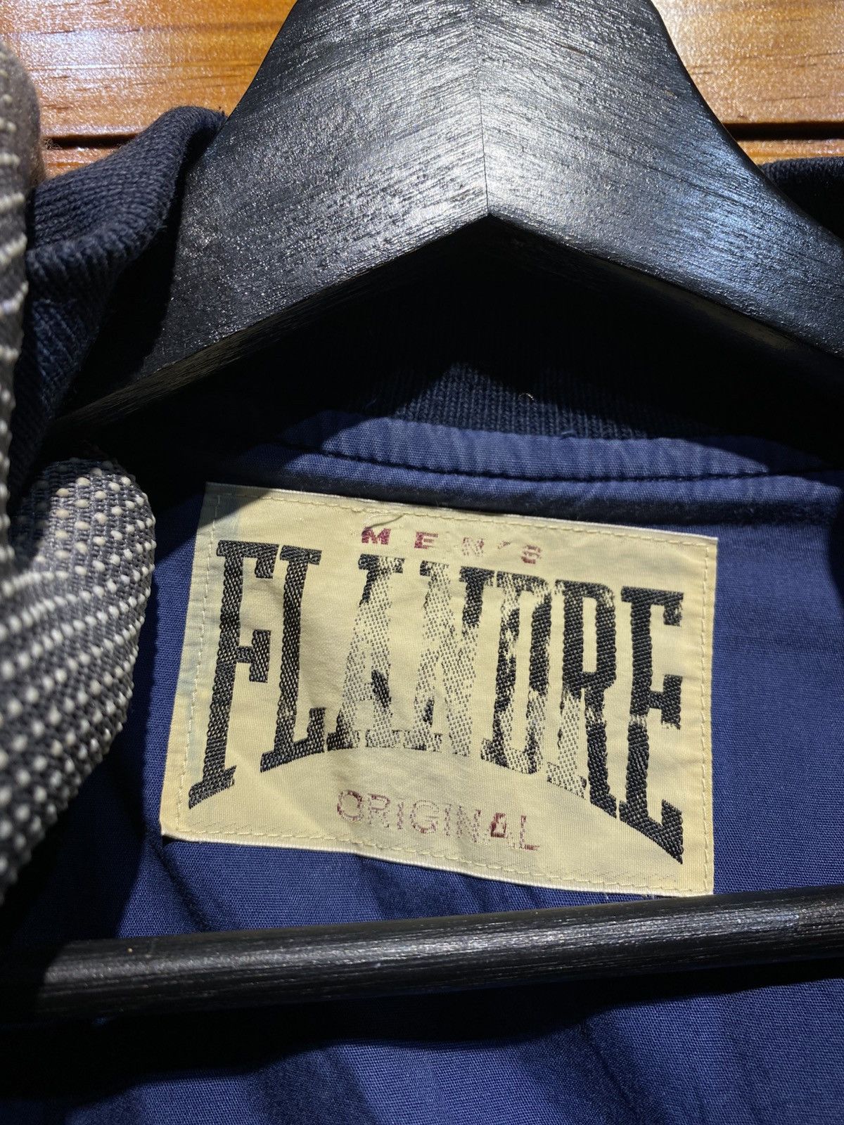 Japanese Brand Vintage Men’s Flandre Navy Bomber Jacket 100% Cotton, Japan Size US M / EU 48-50 / 2 - 6 Thumbnail