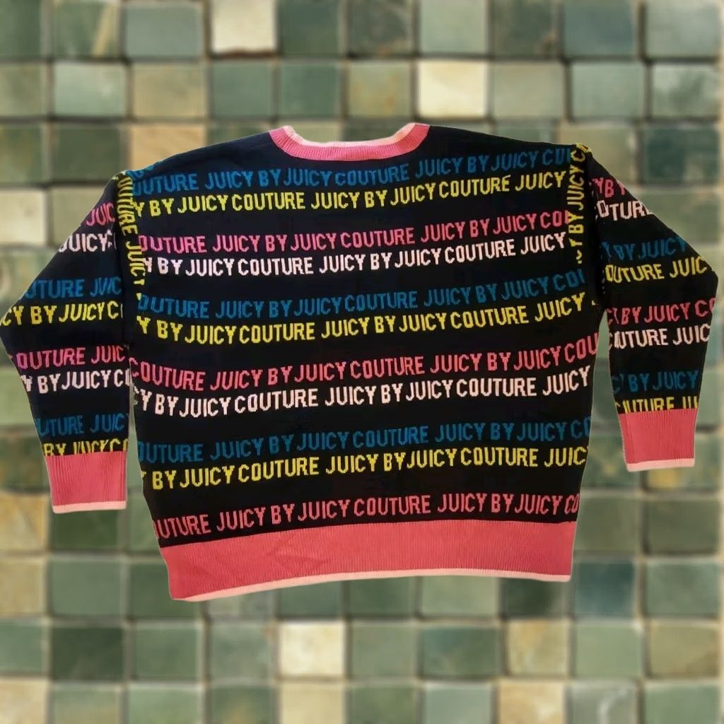 Juicy Couture Juicy Couture Sweater Womens XXL Y2K Rainbow Logo Boxy Knit Pullover Multicolor Size XXL / US 16-18 / IT 52-54 - 1 Thumbnail