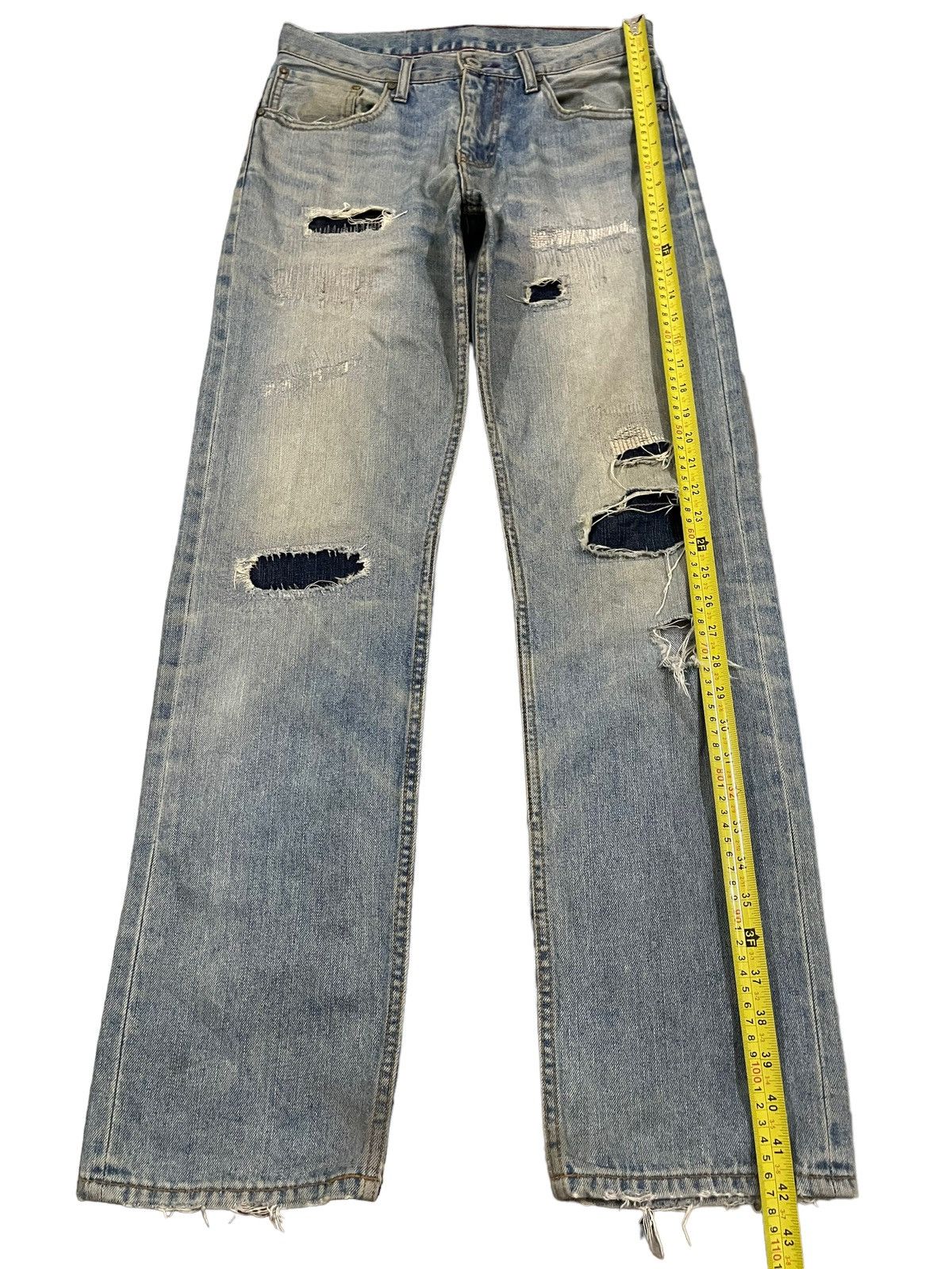 14th Addiction Vintage Japanese Brand Blue Wash Distressed Style Jeans Size US 30 / EU 46 - 10 Thumbnail