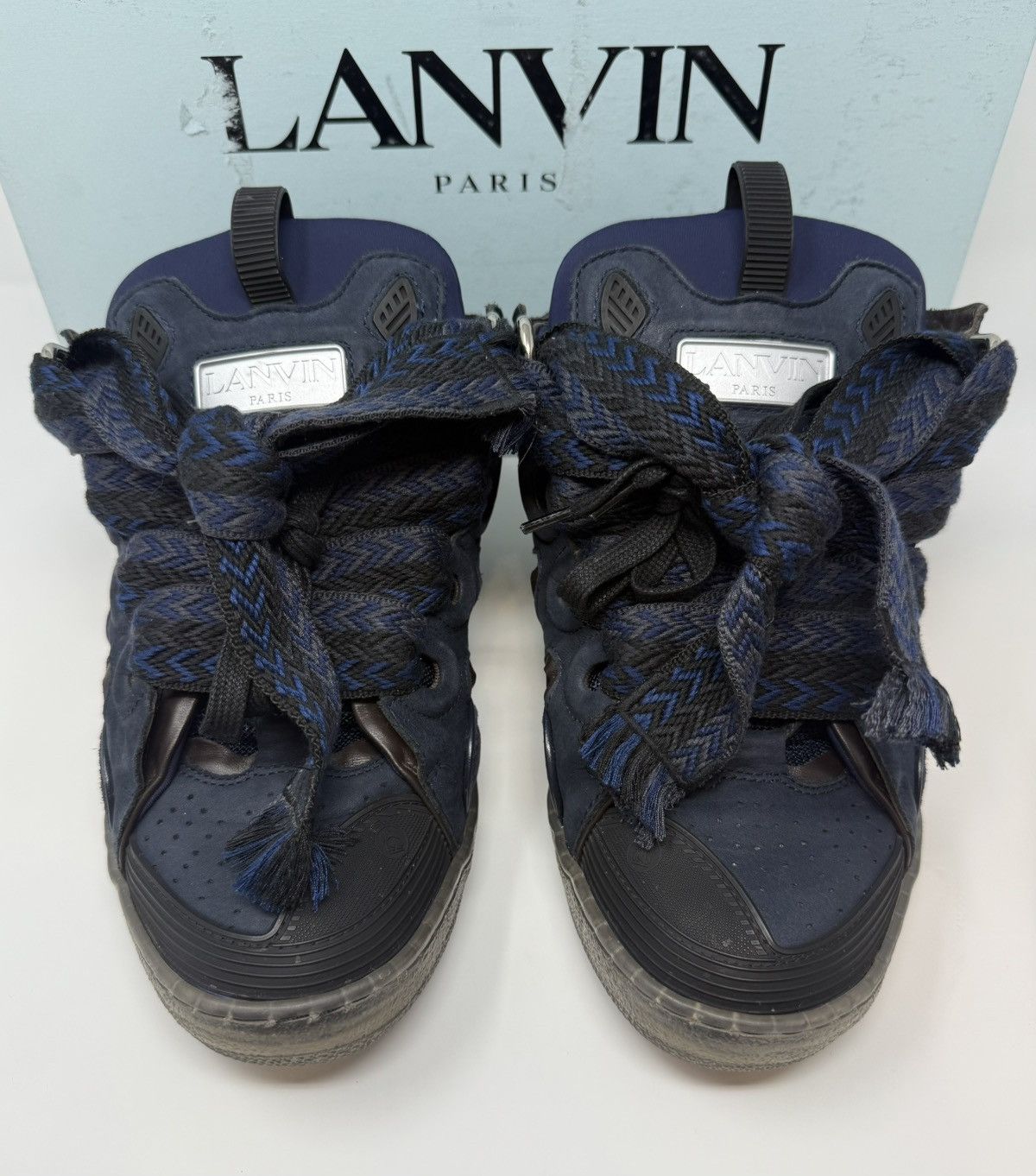 Lanvin Lanvin Curb Sneaker Navy Size US 9 / EU 42 - 2 Thumbnail