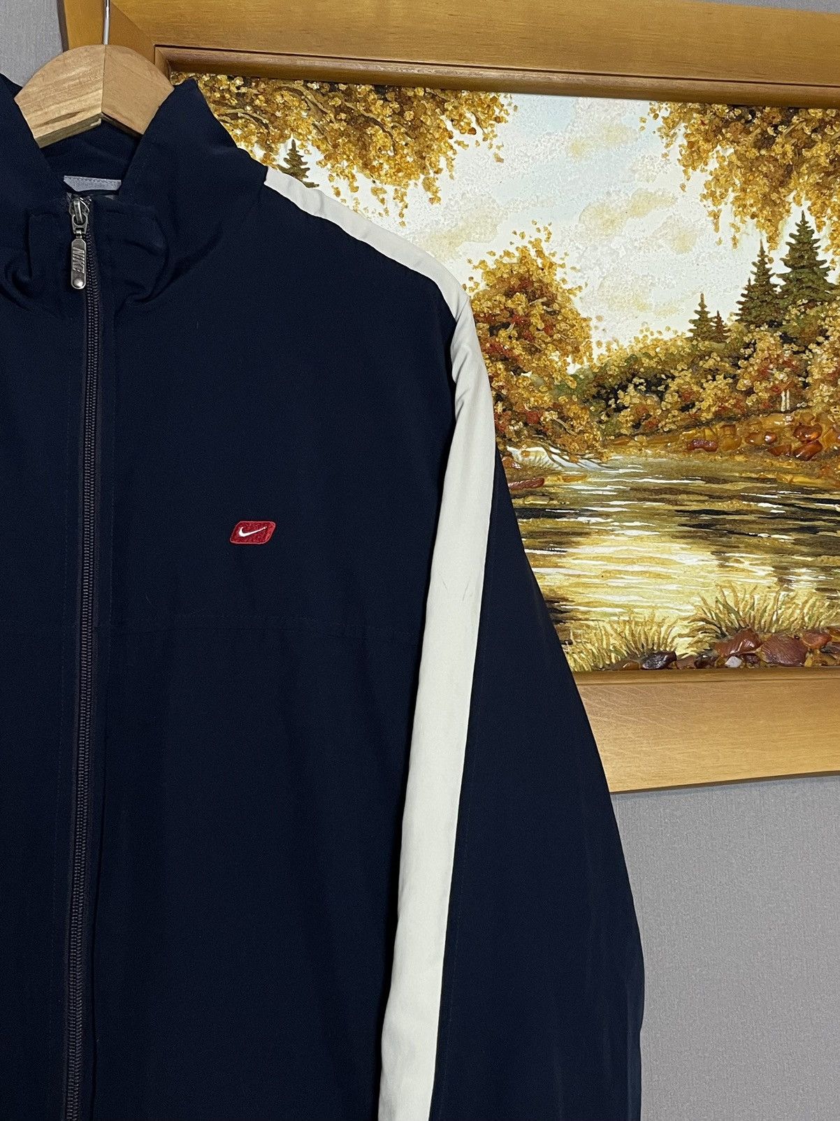 Nike × Vintage Vintage 90s Nike Blue Track Jacket Court Challenger Size US L / EU 52-54 / 3 - 3 Thumbnail
