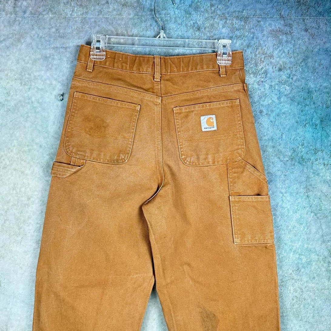 Carhartt × Vintage Vintage 90s Carhartt Carpenter Pants Tan Sz 16 Work Wear Size 32" / US 10 / IT 46 - 2 Thumbnail