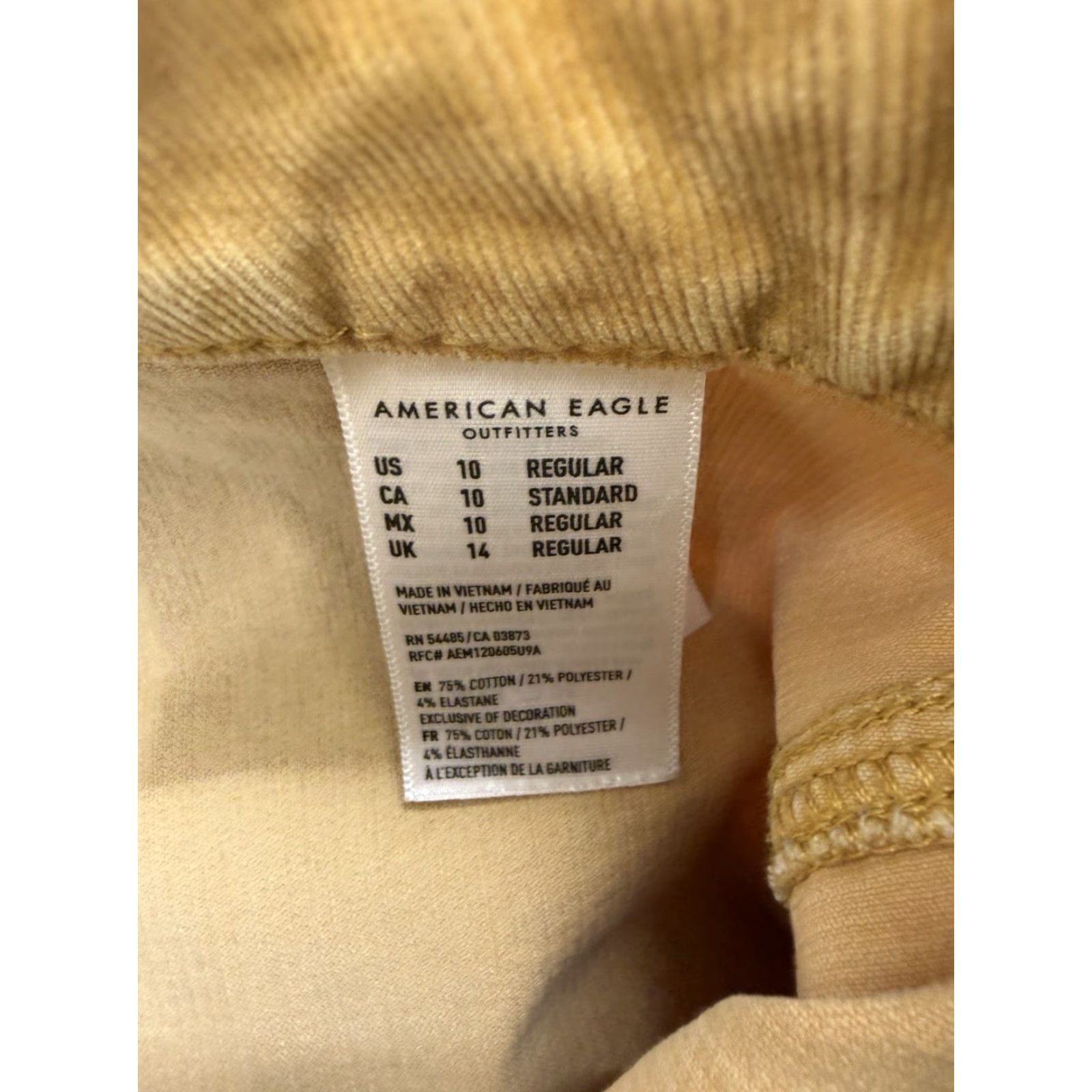 American Eagle Outfitters American Eagle Outfitters Skirt Women's Size 10 Hi-Rise A-Line Yellow Ribbed Velour Short Length Zip-Accented Casual Workwear Size 32" / US 10 / IT 46 - 6 Thumbnail