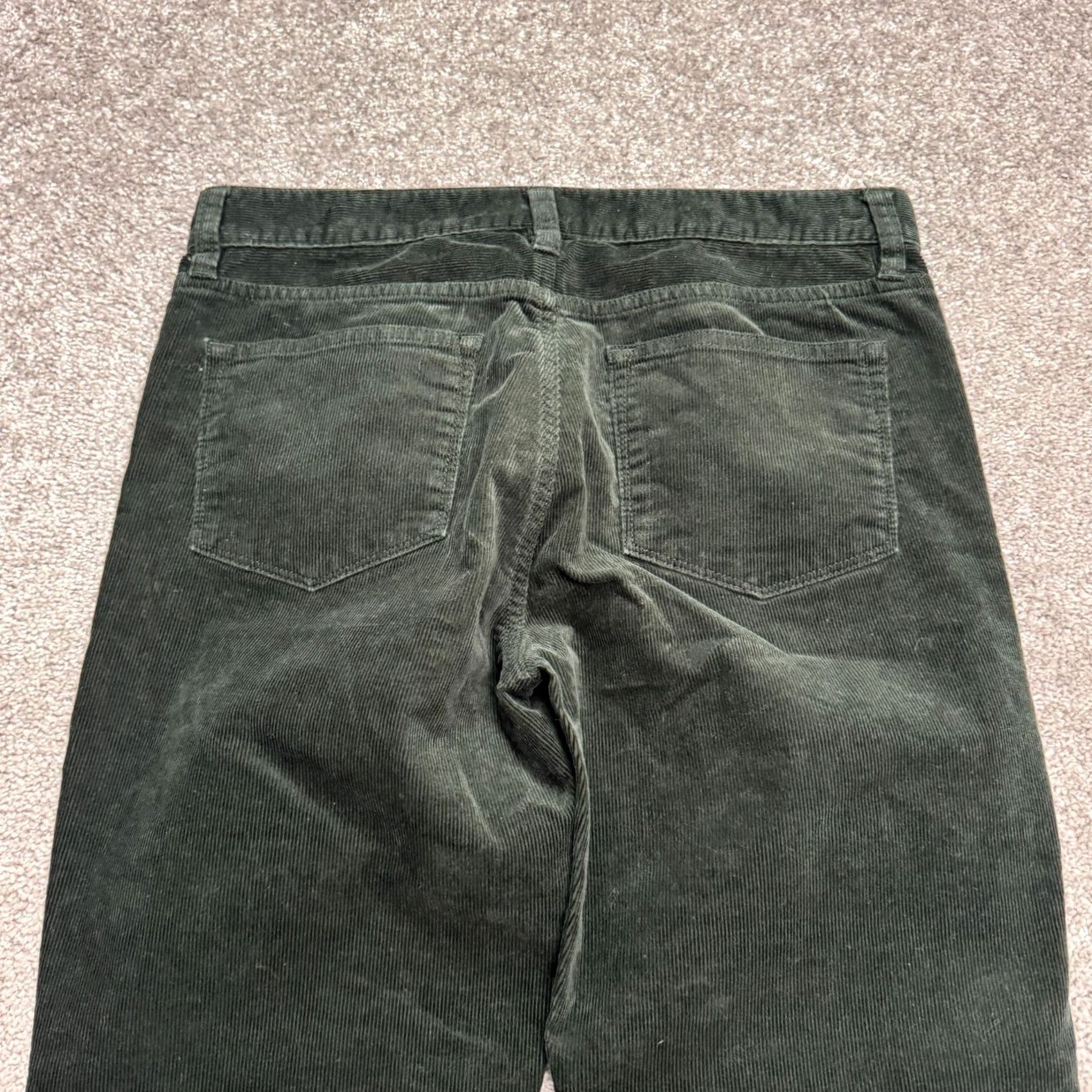 Vintage J.Crew Toothpick Skinny Stretch Corduroy Pants Womens 29 Dark Green High Rise Size 28" / US 6 / IT 42 - 5 Thumbnail