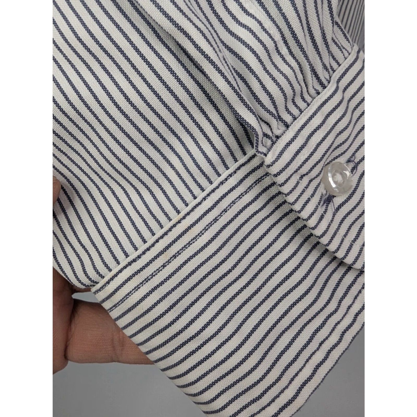 Brooks Brothers Brooks Brothers Makers Shirt 17.5-3 Cotton USA Made Button Down White Stripe Shirt Mens Size US XXL / EU 58 / 5 - 4 Thumbnail