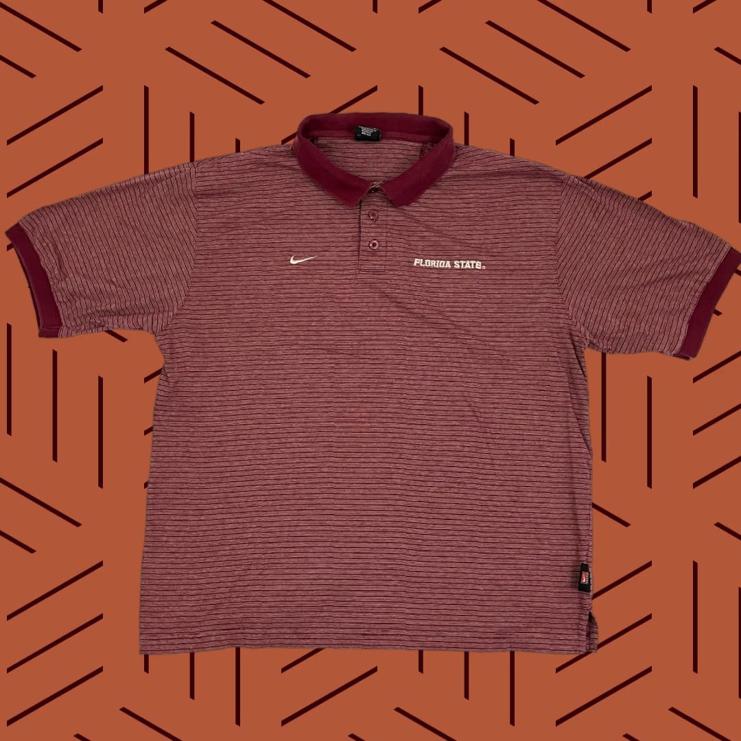 Nike VINTAGE Florida State Seminoles Polo Shirt Mens L Nike Team VTG Frat Prep Y2K Size US L / EU 52-54 / 3 - 1 Thumbnail