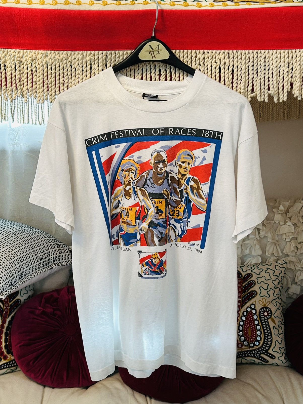 Fruit Of The Loom Vintage Single Stitch Crim Festival Of Races T-shirt Size US L / EU 52-54 / 3 - 1 Thumbnail