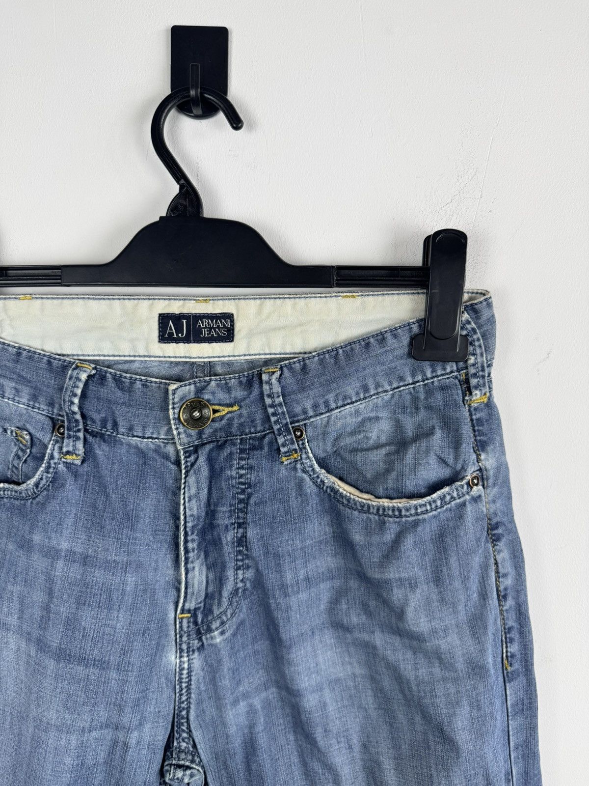 Armani Vintage Armani Jeans Indigo Light Washed Denim Jeans Size US 30 / EU 46 - 3 Thumbnail