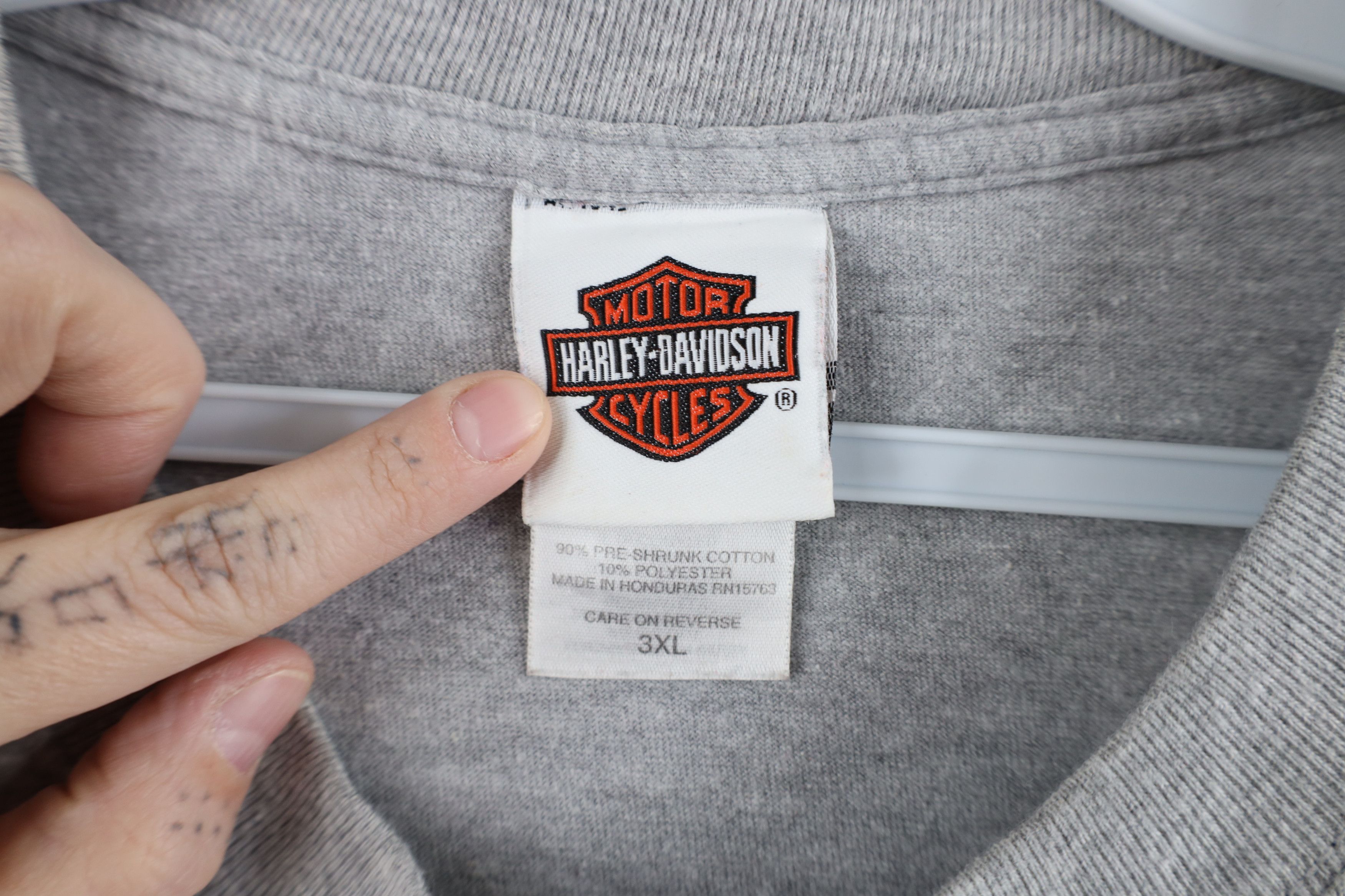 Harley Davidson × Vintage Vintage Y2K Harley Davidson World Oklahoma T-Shirt Gray Size US XXL / EU 58 / 5 - 8 Thumbnail
