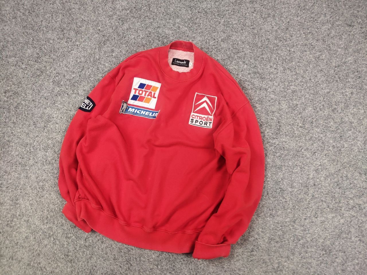 Vintage Vintage 90's Citroen Sport Total Team racing red Sweatshirt Size US S / EU 44-46 / 1 - 3 Thumbnail