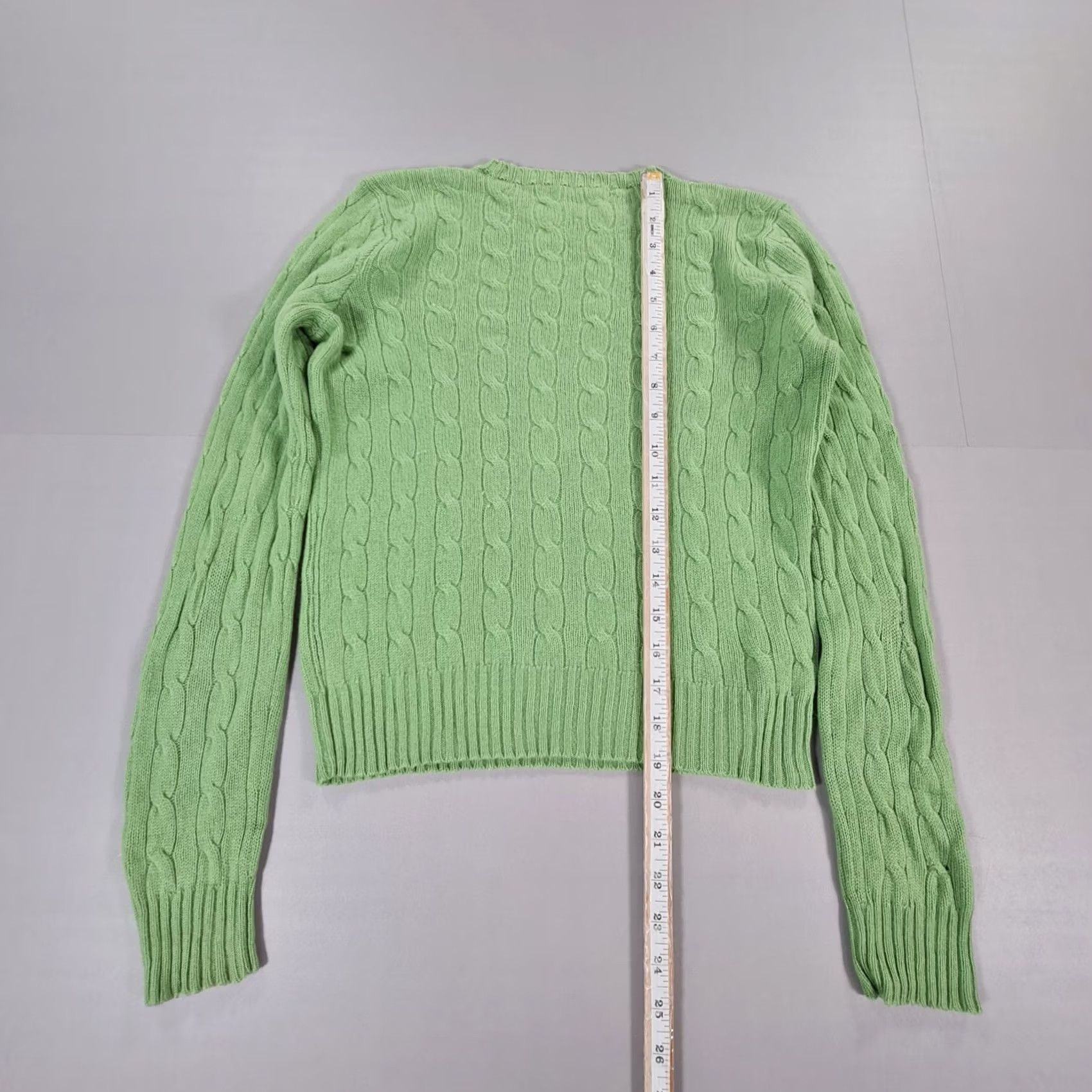 Polo Ralph Lauren Polo Ralph Lauren Womens Jumper Green XS 100% Cashmere Cable Knit Pullover Size XS / US 0-2 / IT 36-38 - 5 Thumbnail