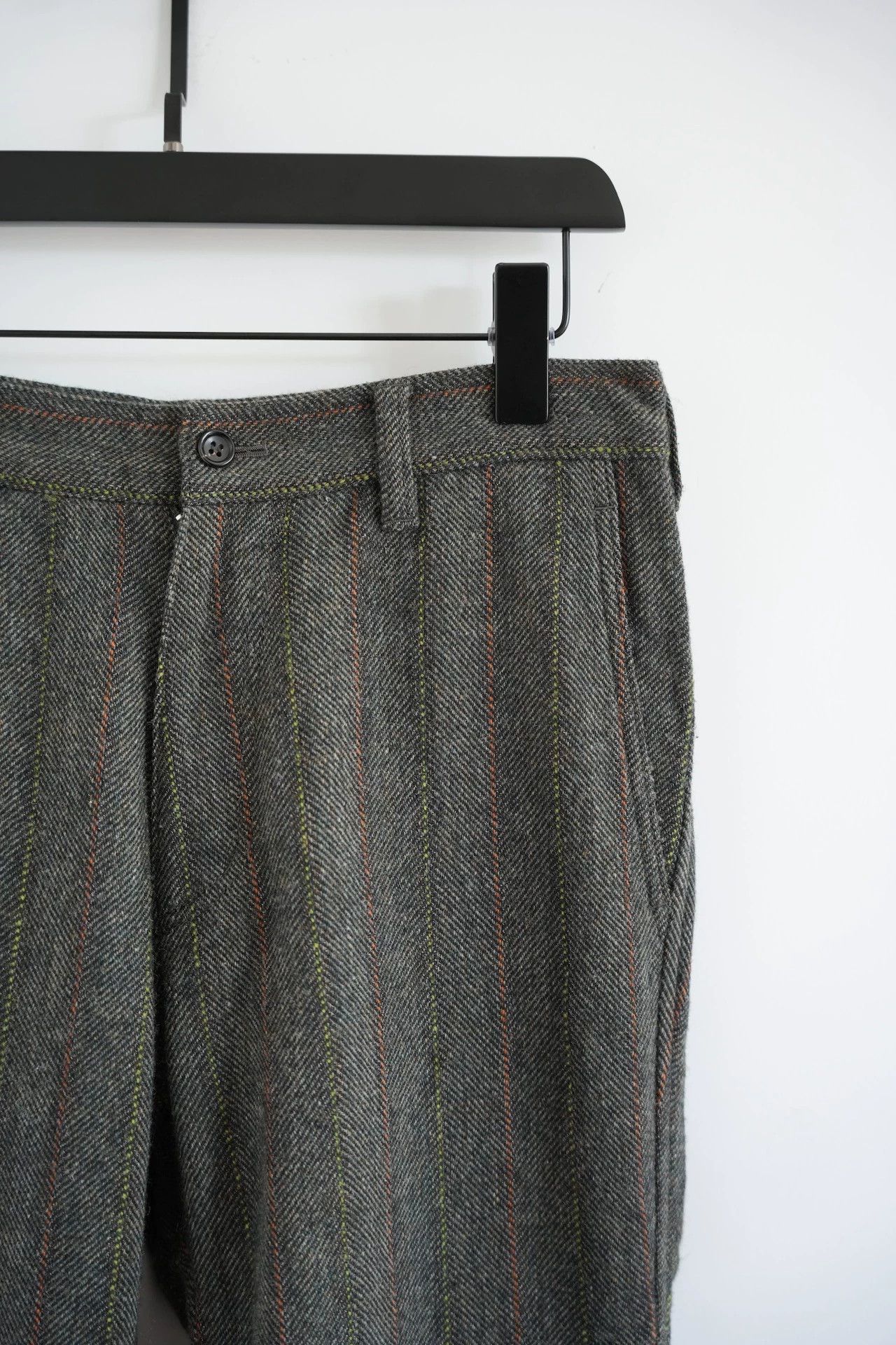 Comme des Garcons CDG Homme 06AW Wool Striped Tweed Straight Pants Size US 29 - 3 Thumbnail