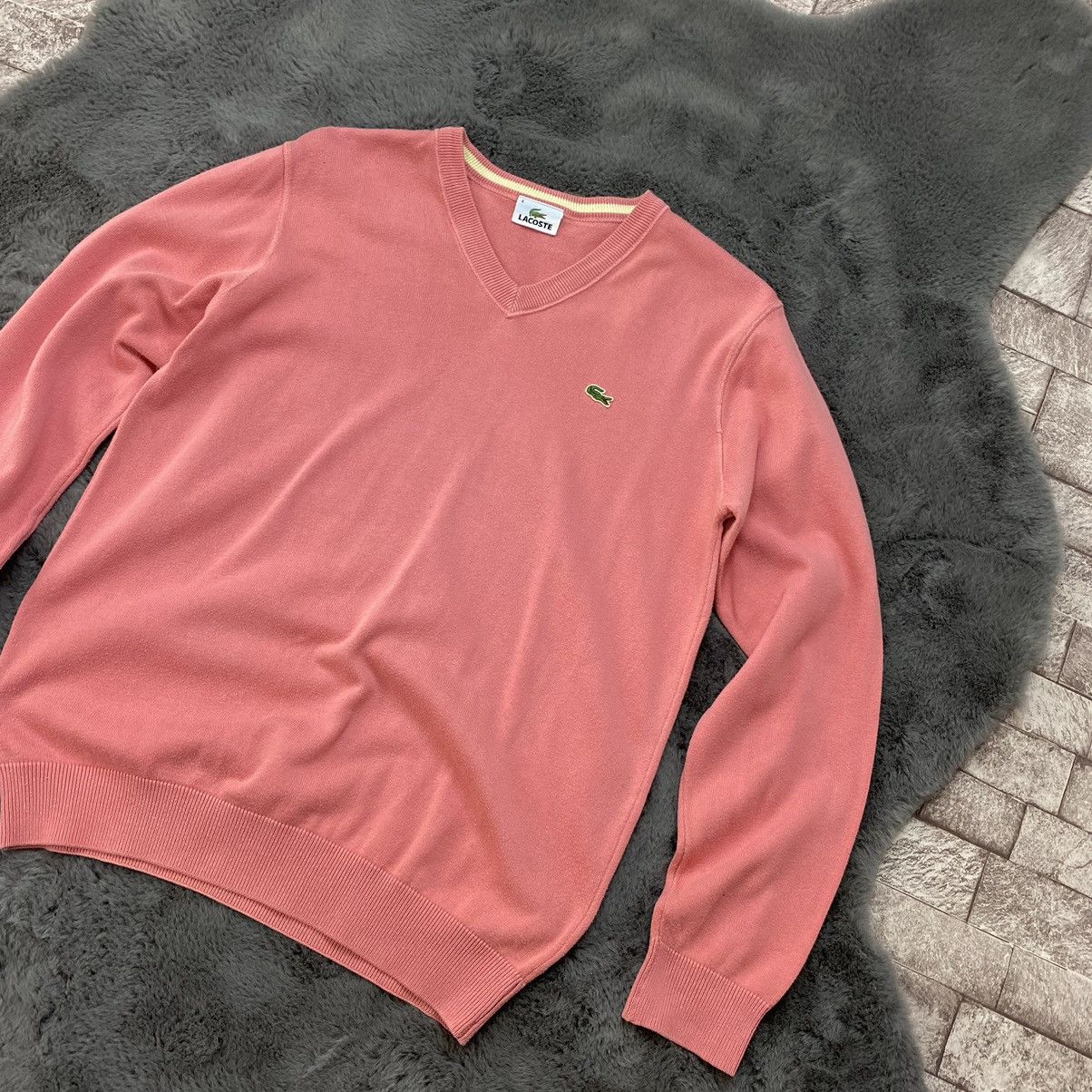Lacoste × Vintage *90's Rare! Vintage Lacoste Cardigan Sweater Vneck Knit Size US M / EU 48-50 / 2 - 7 Thumbnail