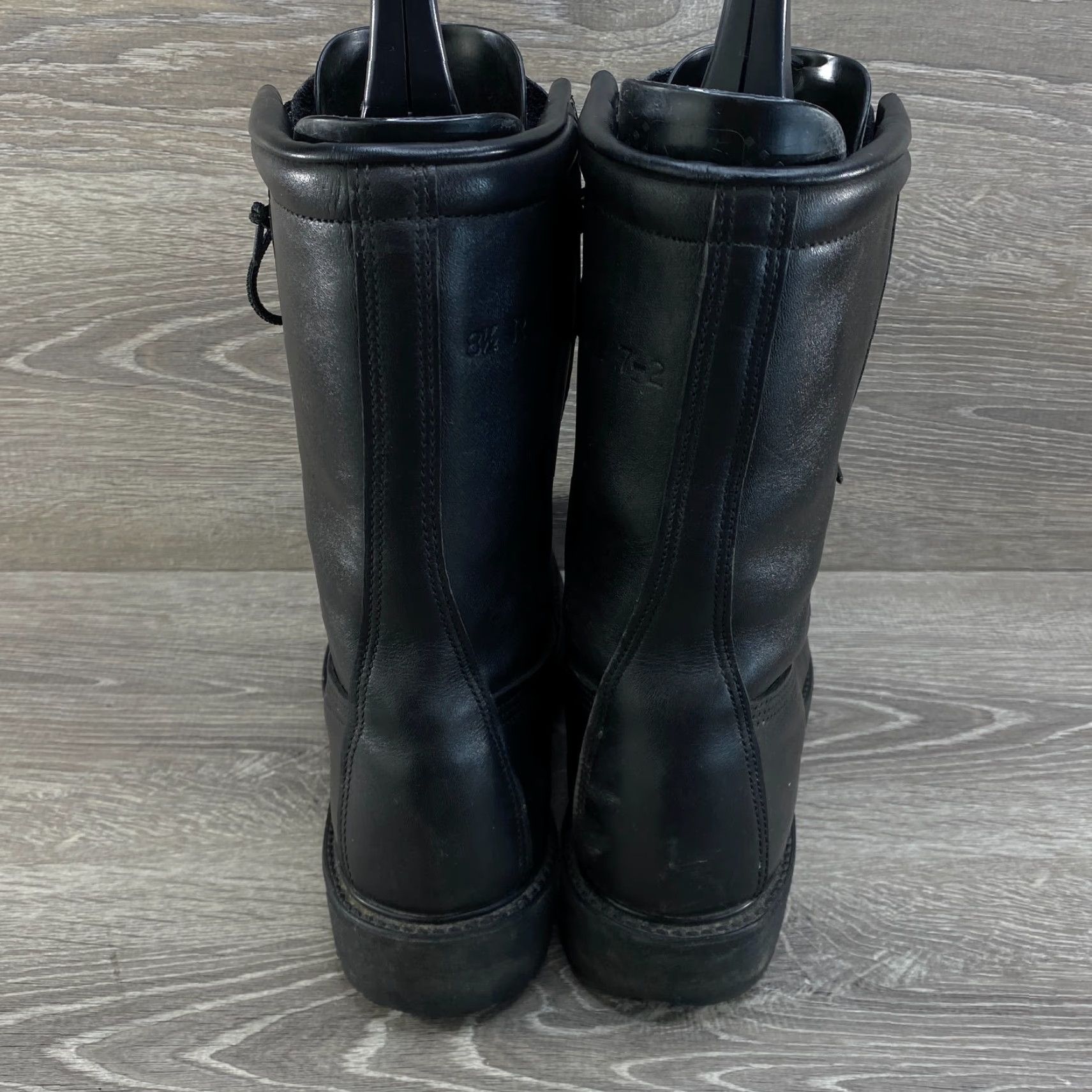 Vibram Mens 8.5 R Black Leather Military Boots Insulated Combat Vibram Sole Made USA - Jungle Boots Combat Boots Mens 8.5 R Black Leather Military Boots Size US 9 / EU 42 - 7 Thumbnail