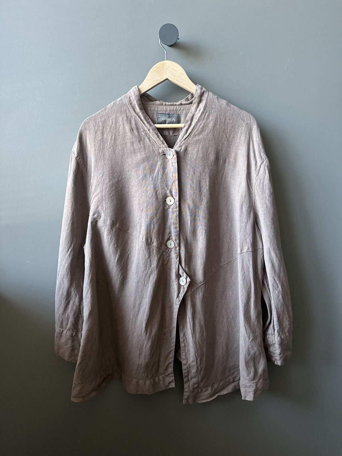 OSKA OSKA Kimono Shirt Linen Relaxed Jacket Size L / US 10 / IT 46 - 1 Thumbnail