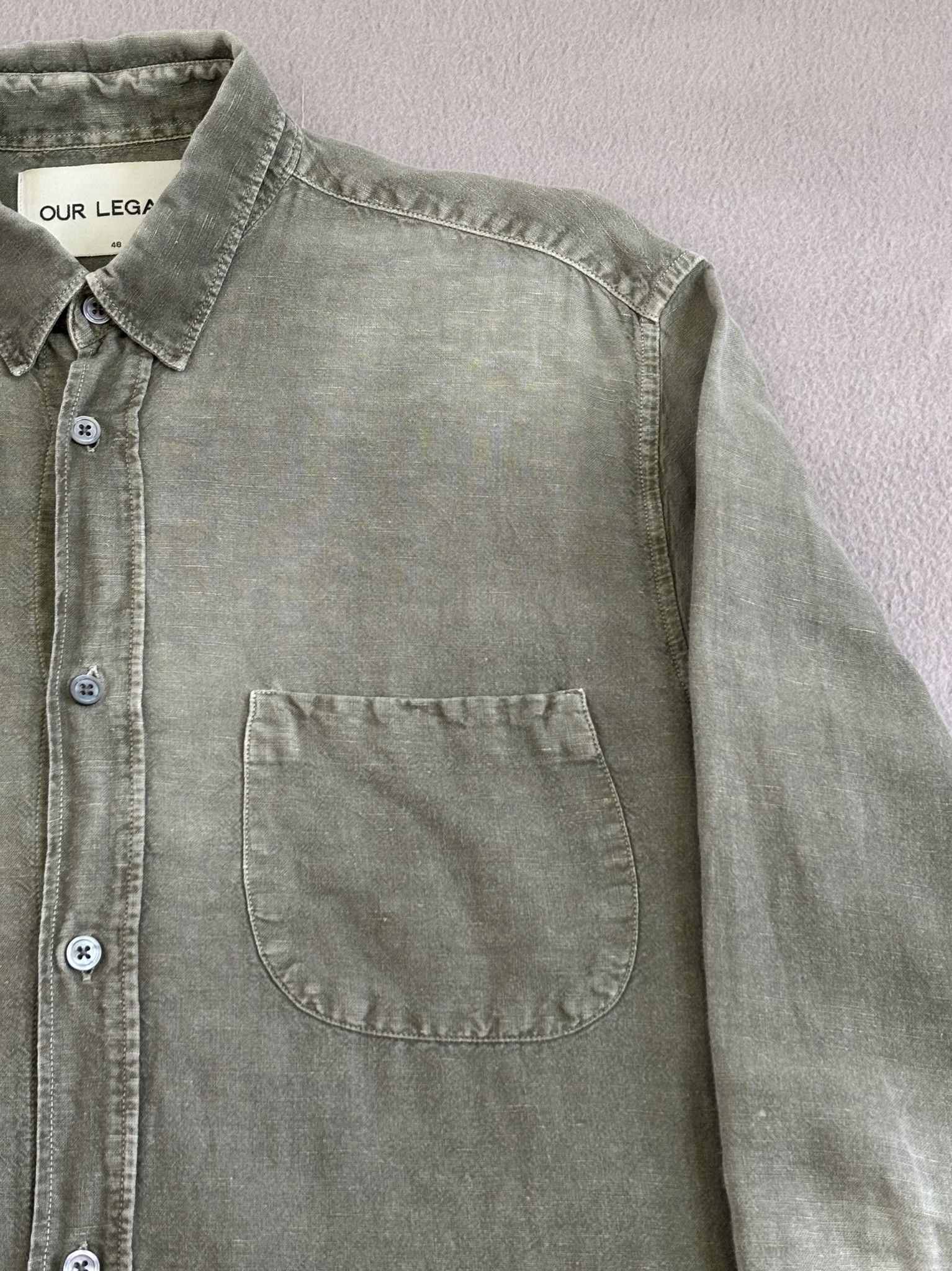 Our Legacy OUR Legacy Khaki shirt Linen size 48 Size US M / EU 48-50 / 2 - 6 Thumbnail