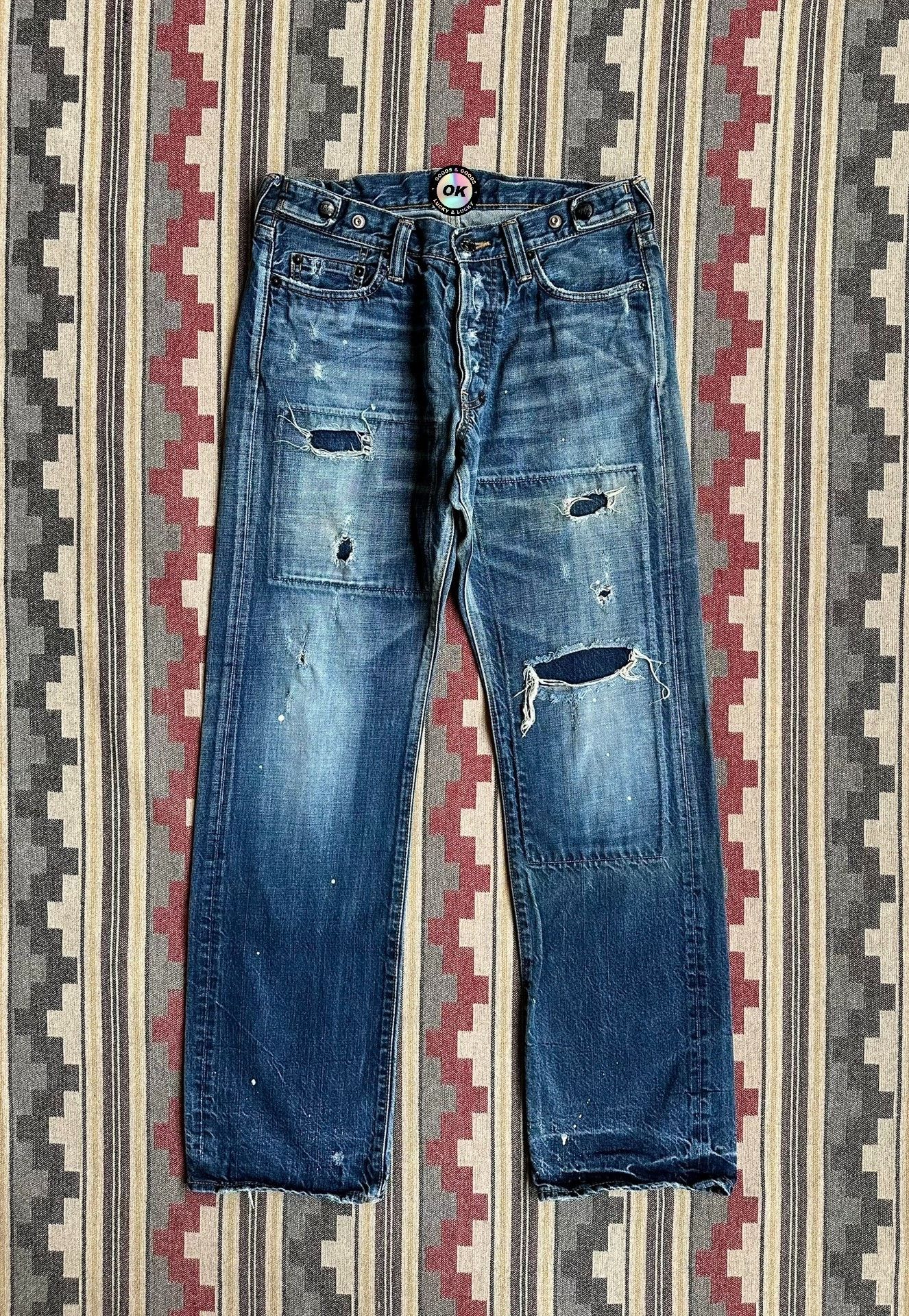 Prps Prps P47P09X Patch Distressed Denim Jeans Size US 30 / EU 46 - 1 Thumbnail