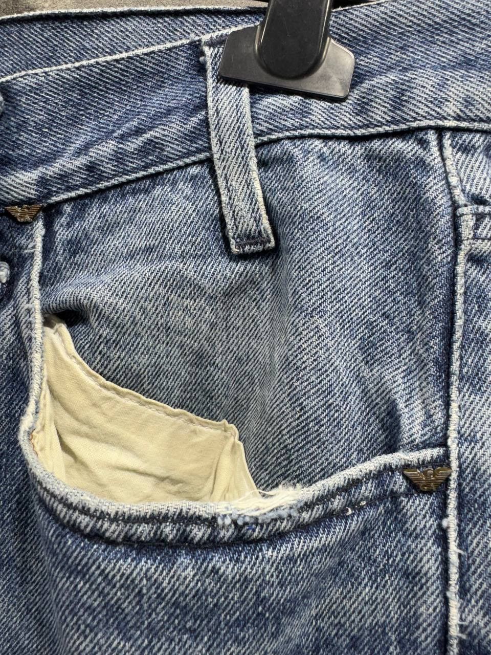 Giorgio Armani Vintage 90s Italy Giorgio Armani Distressed Baggy Jeans Size US 36 / EU 52 - 7 Thumbnail