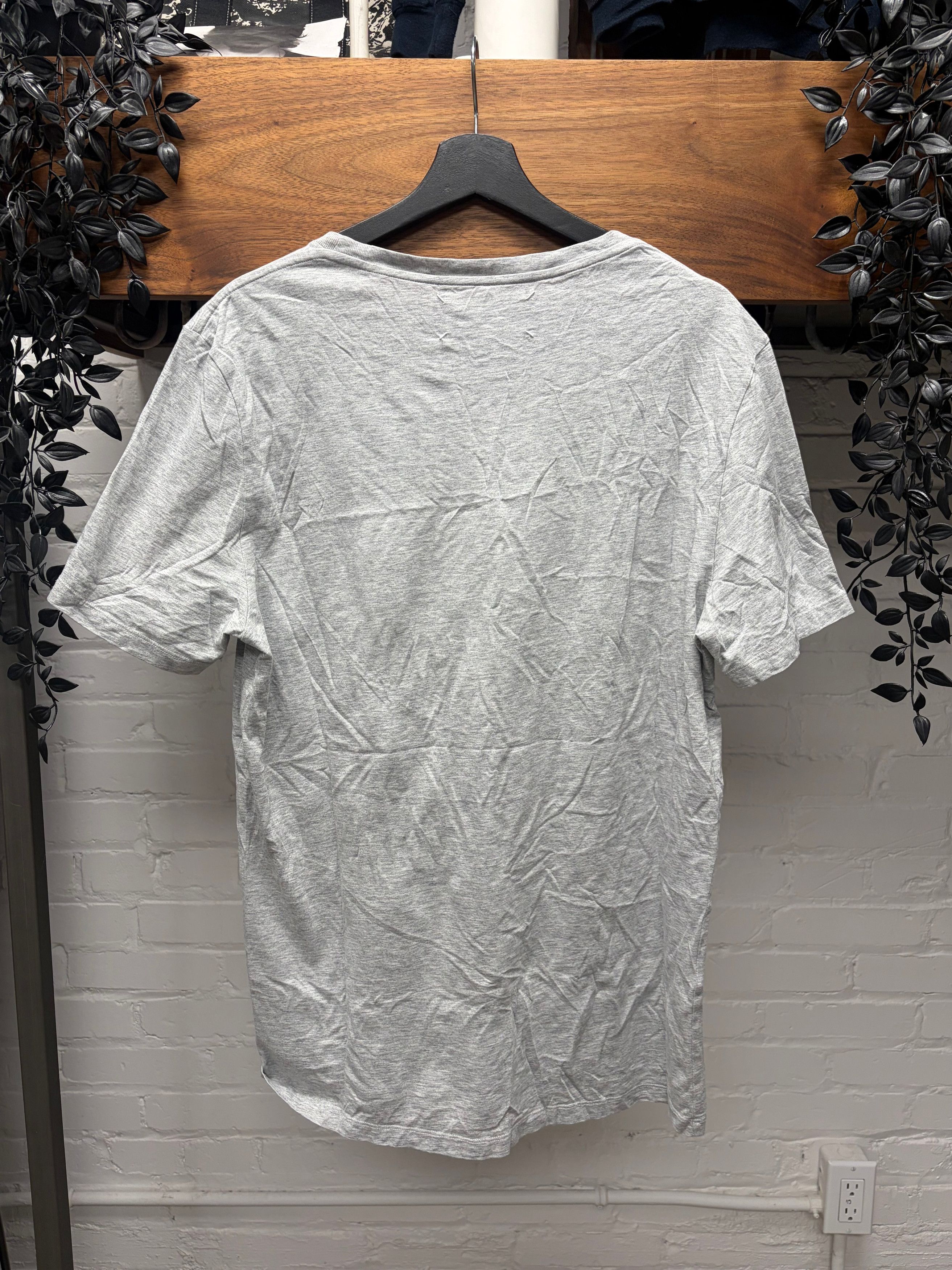 Maison Margiela 2017 Maison Margiela ‘Diamond Print’ Pocket Grey Cotton T-Shirt Size US L / EU 52-54 / 3 - 4 Thumbnail