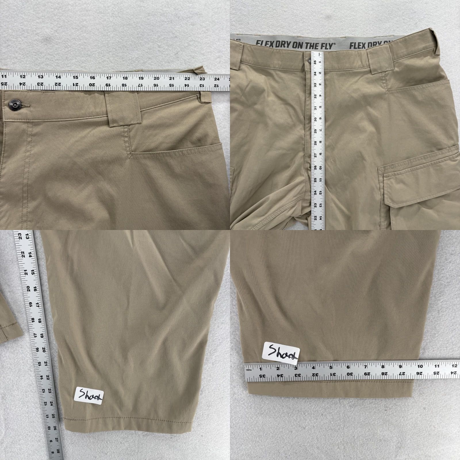 Duluth Trading Company Duluth Flex Dry on the Fly Relaxed Fit Cargo Pants Mens 46x26 Beige Stretch Work Size US 30 / EU 46 - 8 Thumbnail