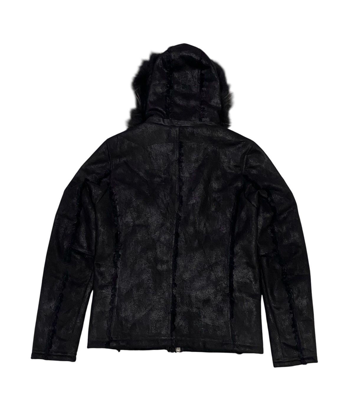 GOSTAR DE FUGA Fuga Waxed Faux Fur Suede Cotton Hoodie Jacket Size M / US 6-8 / IT 42-44 - 3 Thumbnail