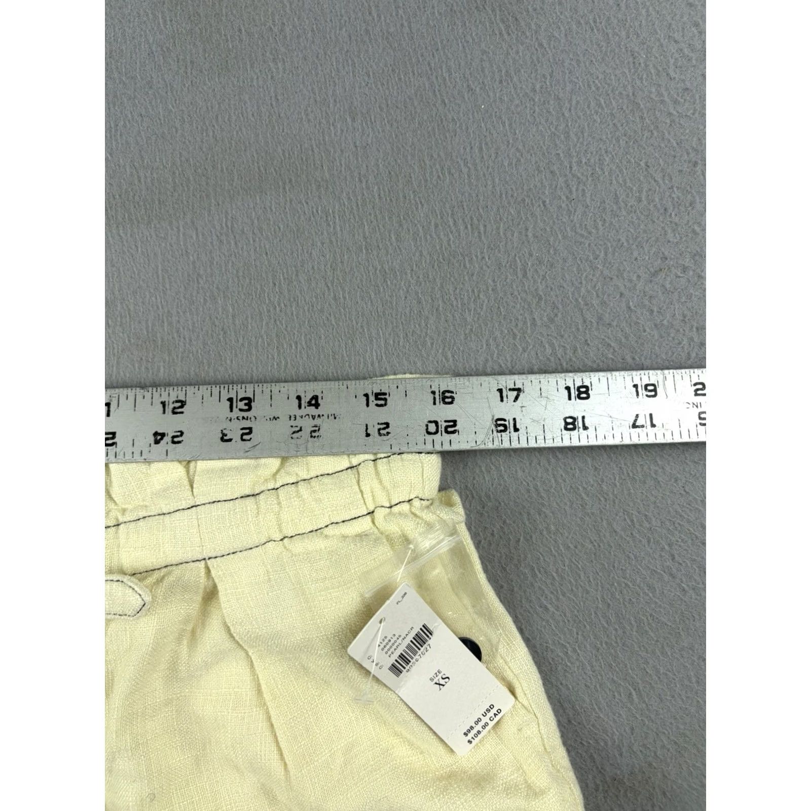 Anthropologie Anthropologie Shorts Women XS Pearl White Belted Lined Blend NEW Size 26" / US 2 / IT 38 - 8 Thumbnail
