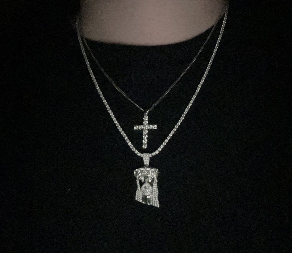 If And Co Ifandco Micro Harvey Diamond Cross Pendant Size ONE SIZE - 12 Thumbnail
