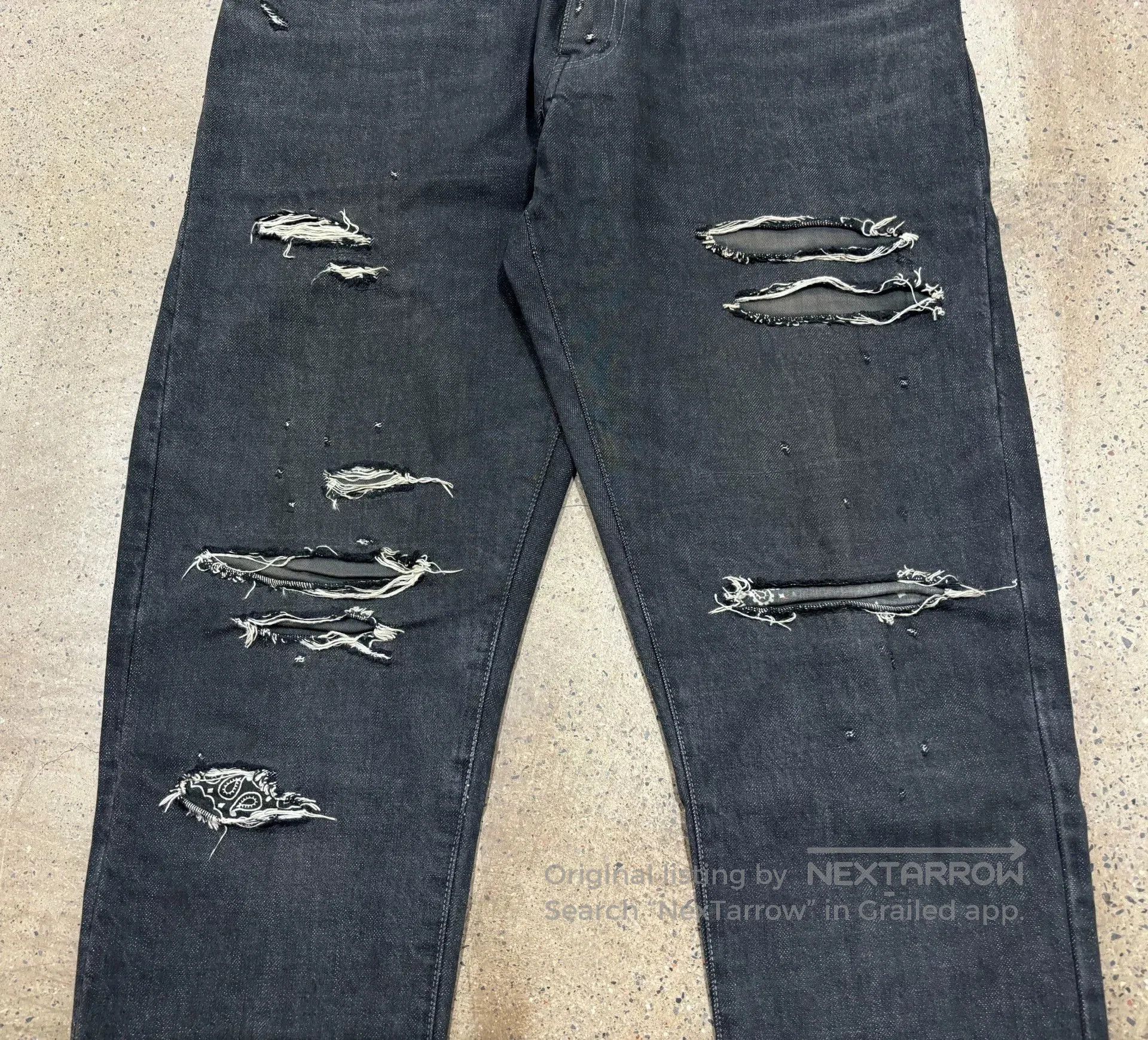 Visvim visvim journeyman black distressed denim pants. Size US 43 - 5 Thumbnail