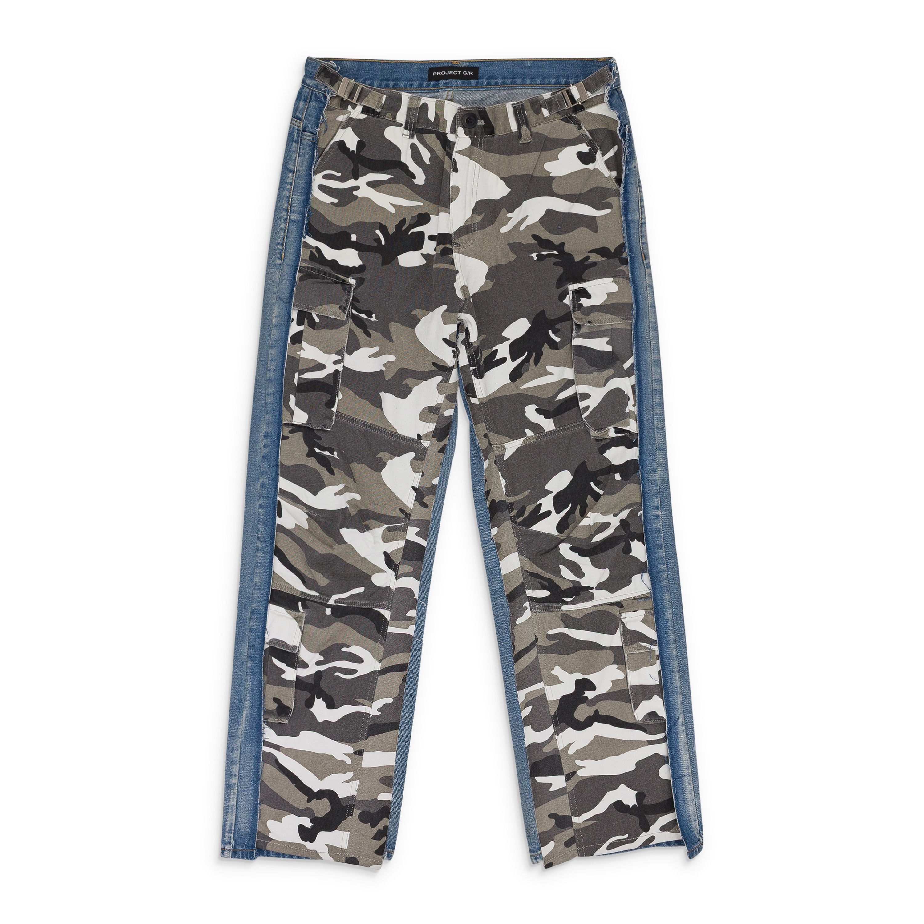 パンツ Project GR coated biker flare pants camo PROJECT G/R PROJECT G/R COATED BIKER ARMOURED FLARE PANTS Size 1