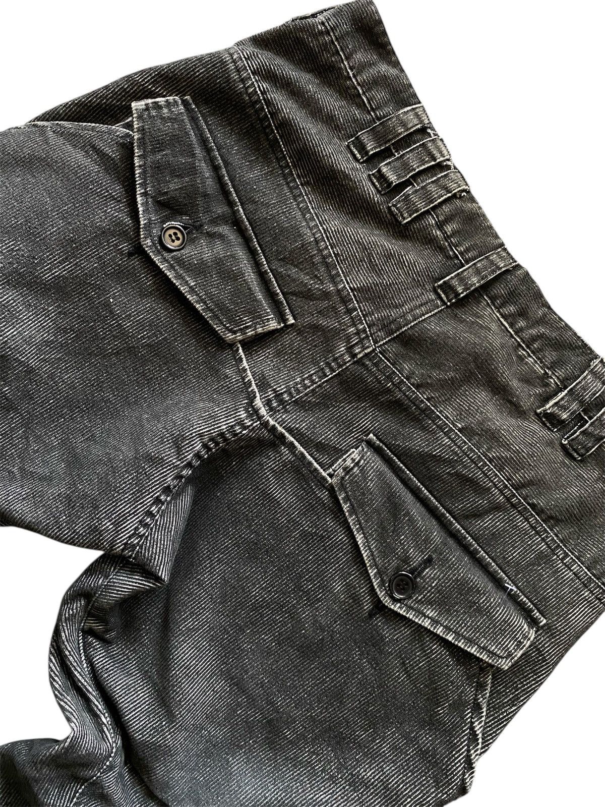 Japanese Brand RARE! Twisted Leg Baggy Punk Corduroy Multi Pocket Pant Size US 35 - 4 Thumbnail