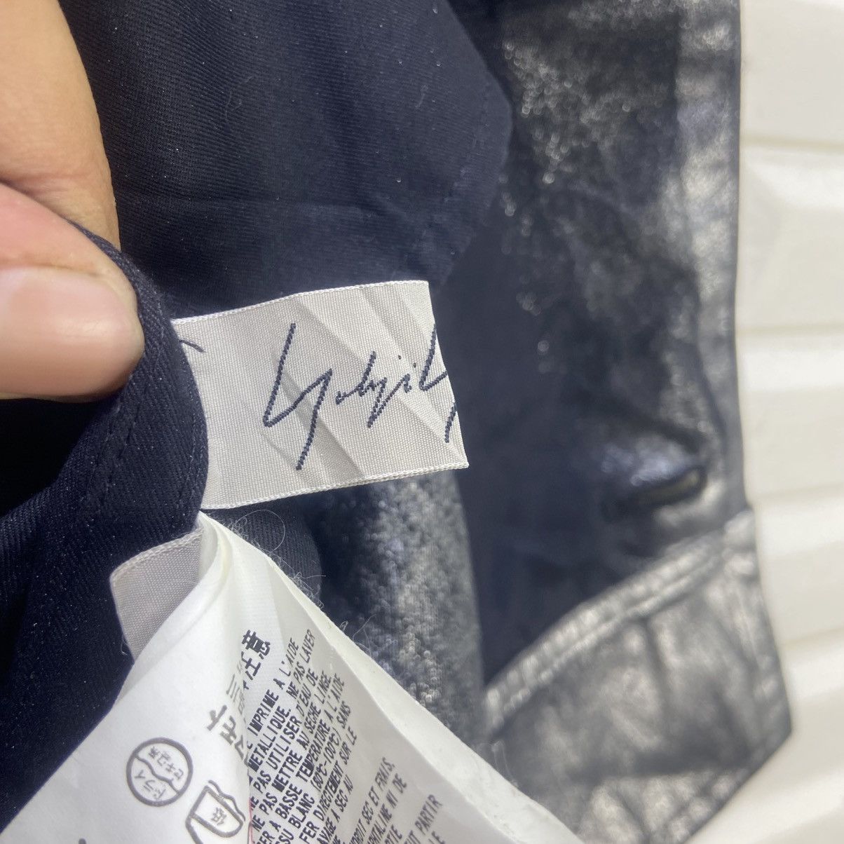 Designer × Yohji Yamamoto 🔥Yohji Yamamoto Silver Metallic Foil Cropped Jacket Size S / US 4 / IT 40 - 21 Thumbnail