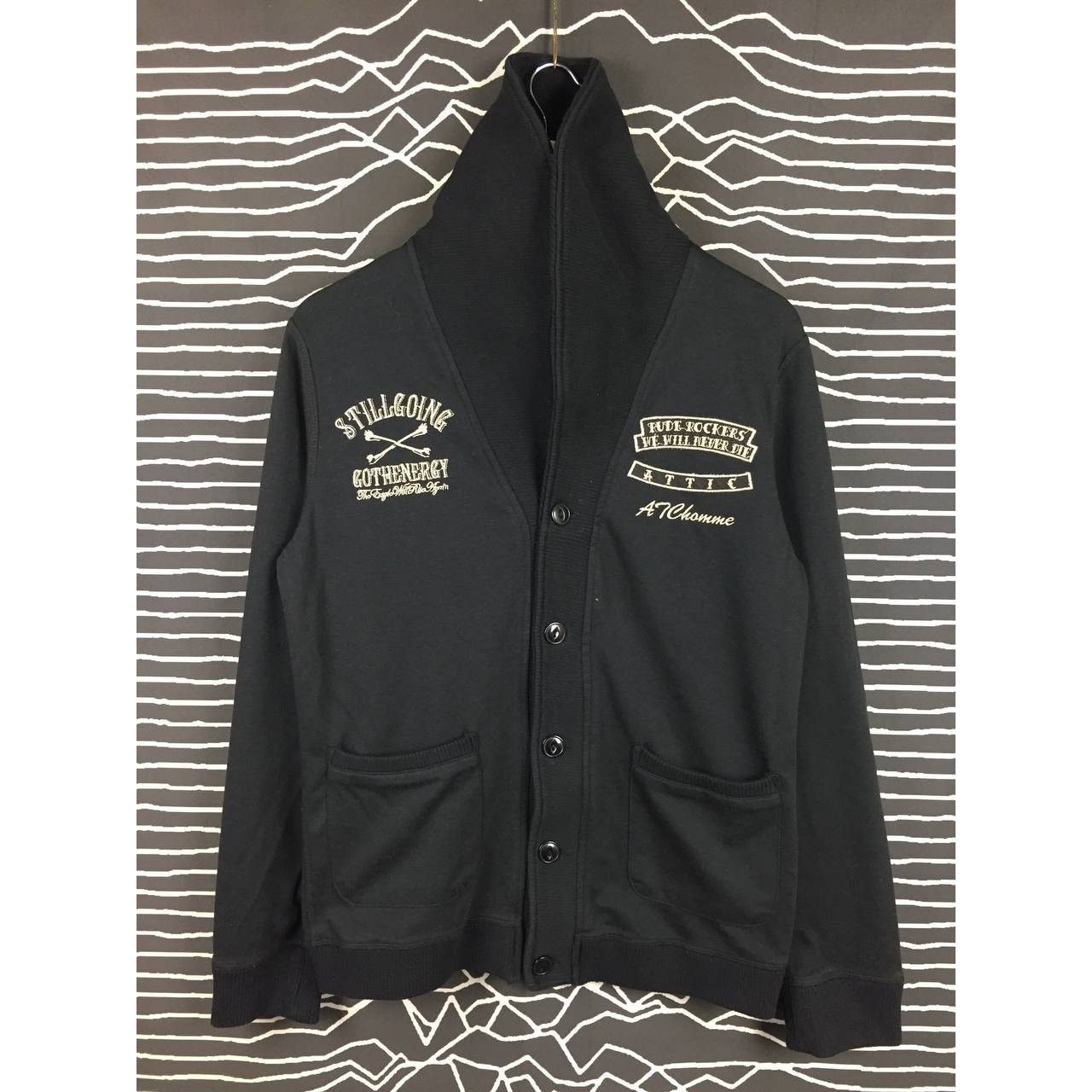 In The Attic × Japanese Brand × Seditionaries In The Attic Homme Skull Embroidered Shawl Collar Cardigan Size US M / EU 48-50 / 2 - 12 Thumbnail