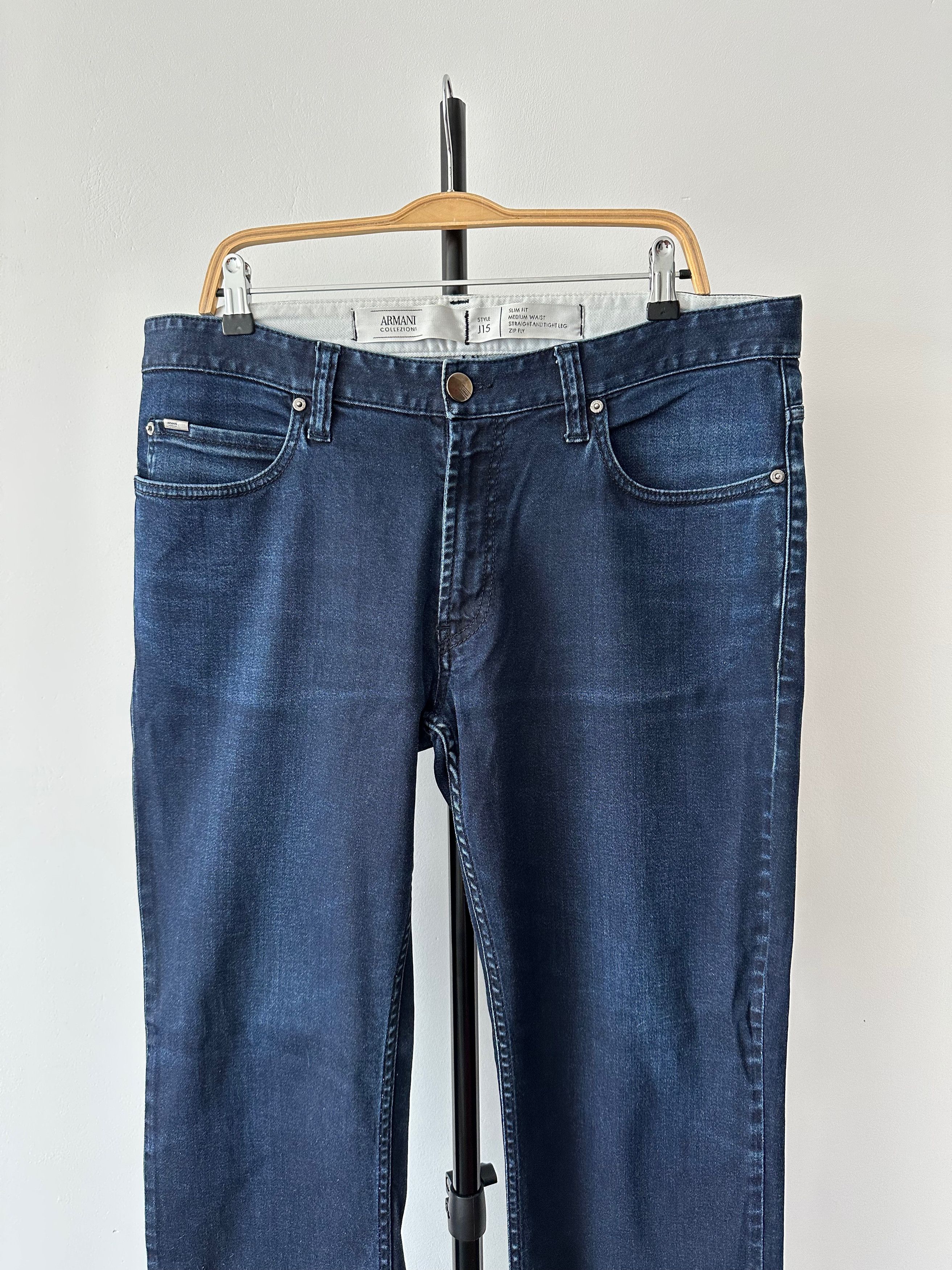 Armani Collezioni Armani Collezioni Indaco J15 Stretch denim pants indigo blue Size US 36 / EU 52 - 3 Thumbnail