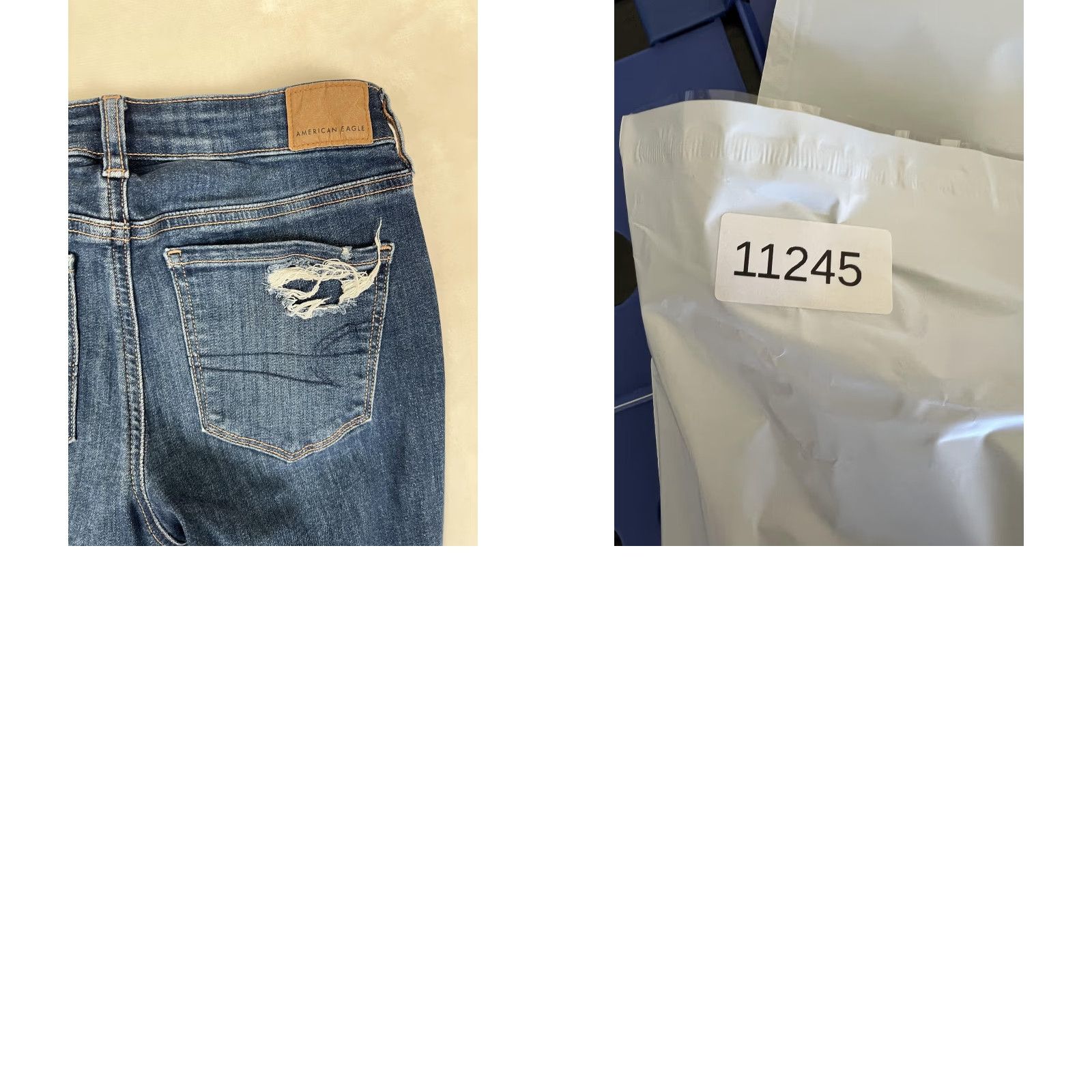 American Eagle Outfitters VINTAGE? No. American Eagle Jegging Jeans Womens 2 Blue Medium Wash Distressed Stretch Shirt? Size 26" / US 2 / IT 38 - 9 Thumbnail