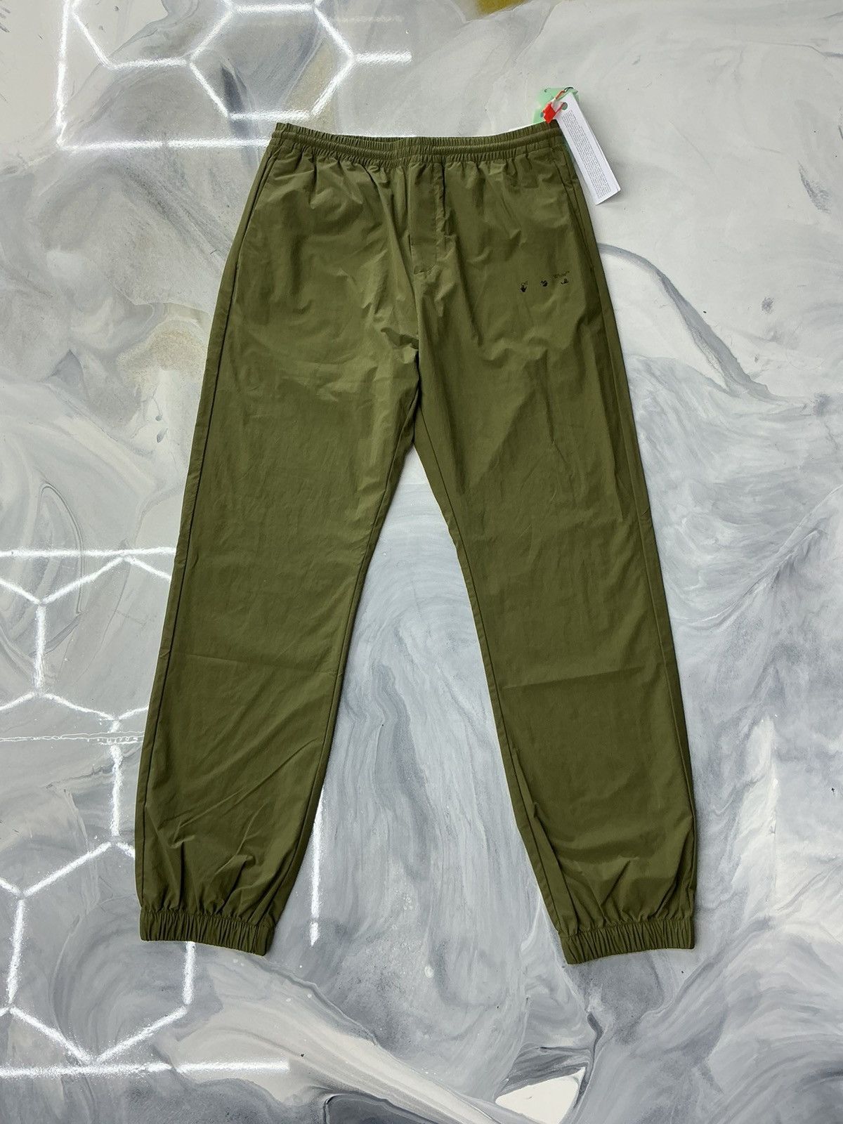 Off-White Off White Track Pants Olive Green Size L Size US 34 / EU 50 - 1 Thumbnail