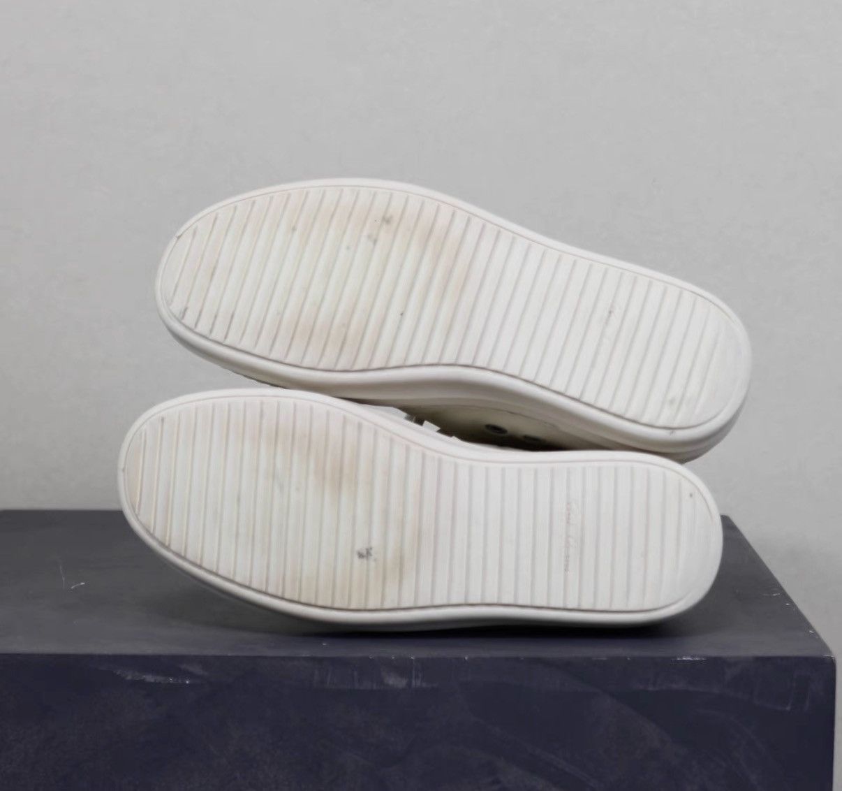Rick Owens Rick Owens Mainline Leather "Milk"Off-White Low-Top Sneakers Size US 8.5 / IT 38.5 - 6 Thumbnail