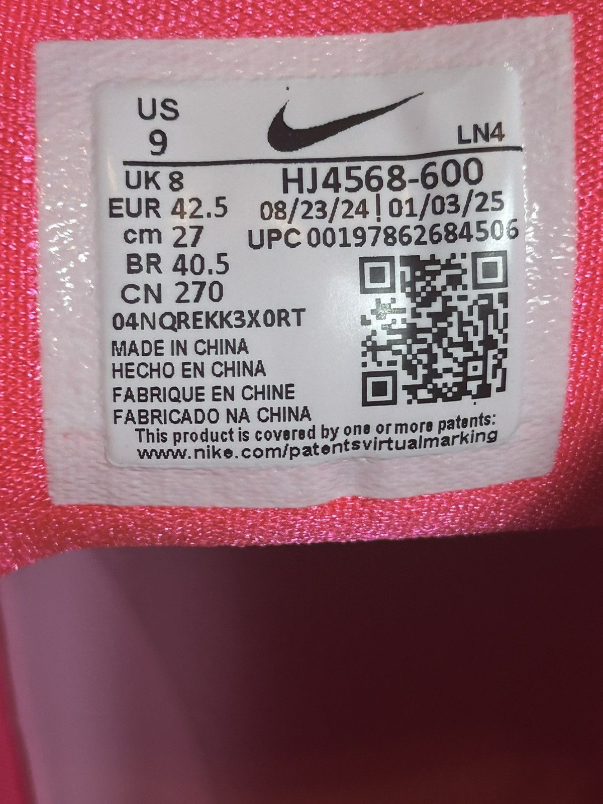 Nike Nike Alpha Menace 4 Pro NRG Pink HJ4568-600 Men Size 9 Size US 9 / EU 42 - 7 Thumbnail