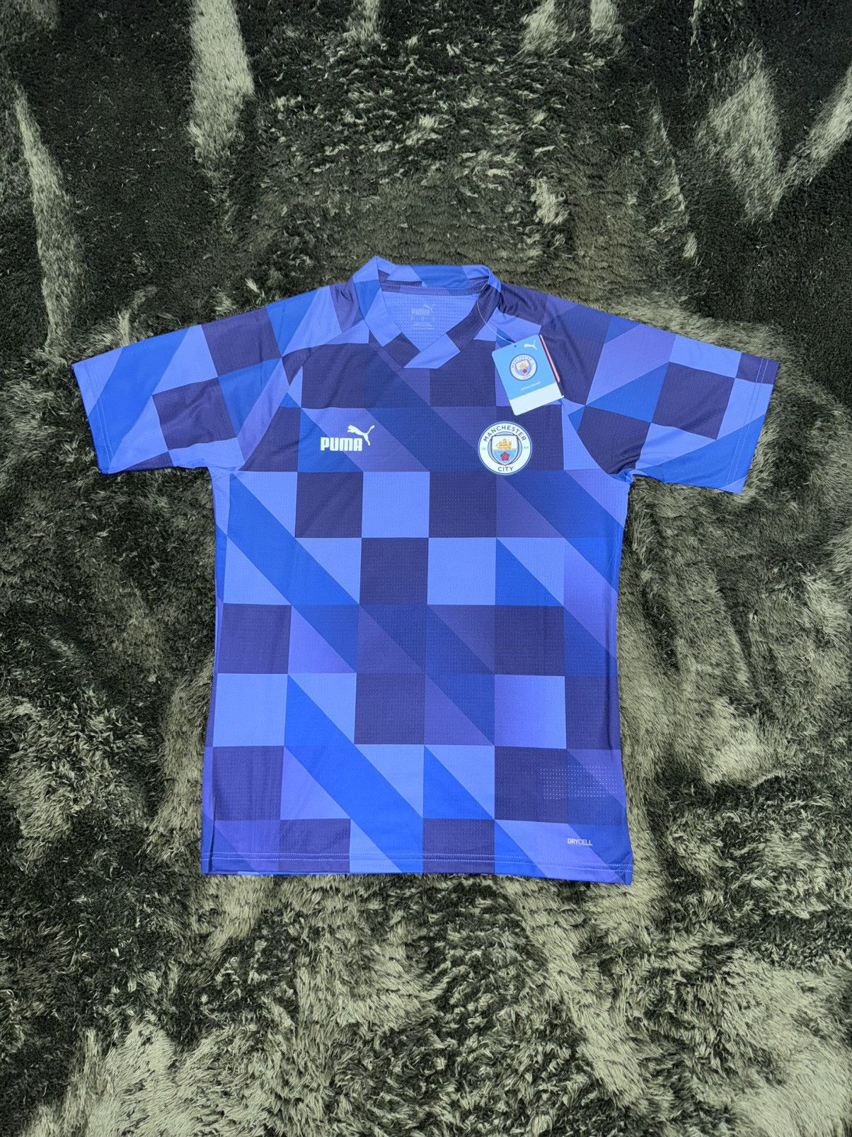 Puma [M] PUMA MCFC mancity 22-23 prematch jersey blue checker Size US M / EU 48-50 / 2 - 1 Thumbnail
