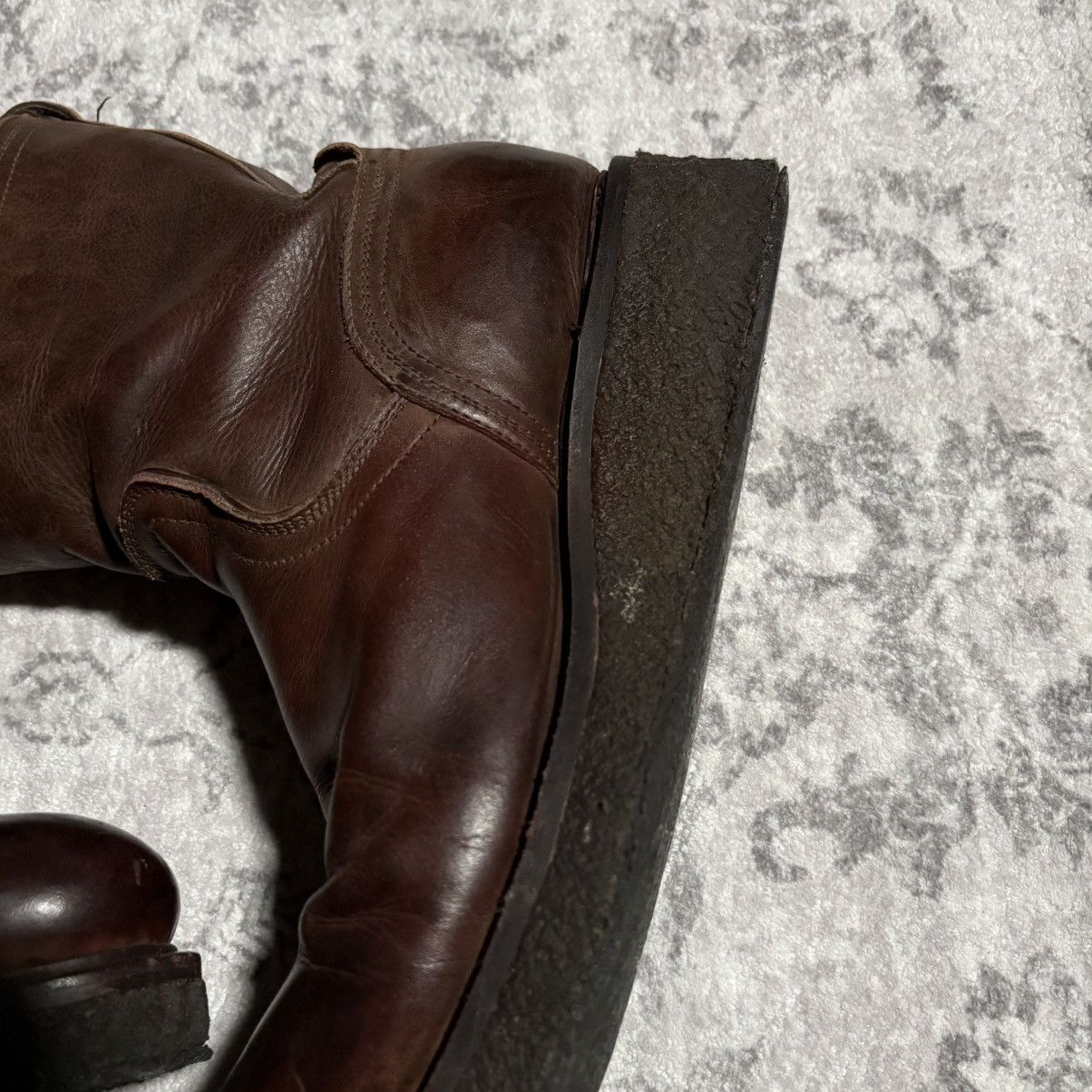 GOA GOA Pull On Leather Engineer Boots Crepe Sole Brown Size US 9.5 / EU 42-43 - 4 Thumbnail