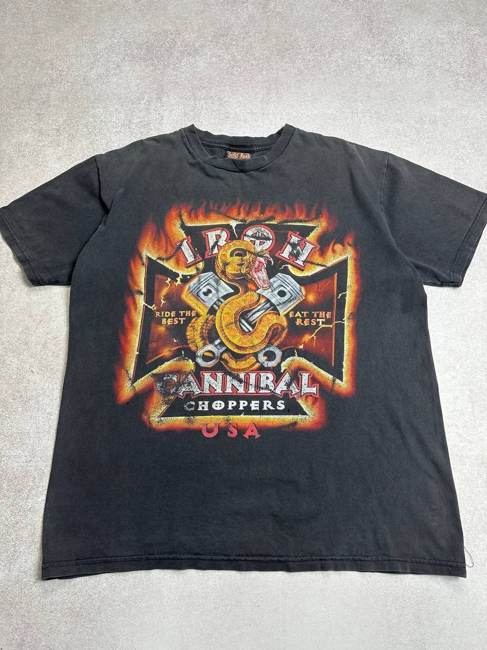 Band Tees Iron Cannibal Choppers T Shirt 2001s Lincoln Vintage Merch Size US XL / EU 56 / 4 - 2 Thumbnail