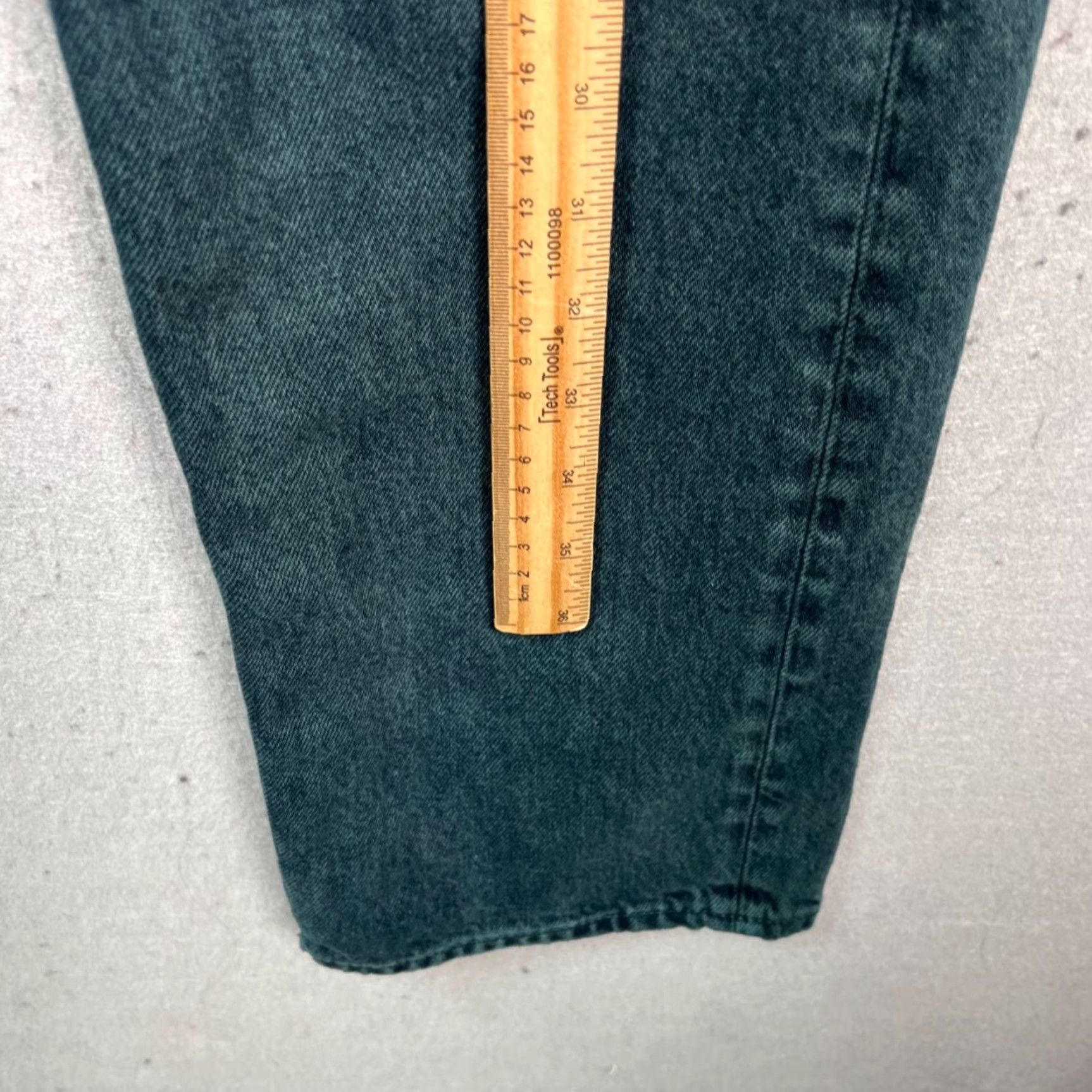 Cos COS Jeans 31x32 Denim Straight Leg 100% Cotton Dark Teal Blue Mens Regular 5-Pocket Button Closure Vintage? No Size US 31 - 6 Thumbnail