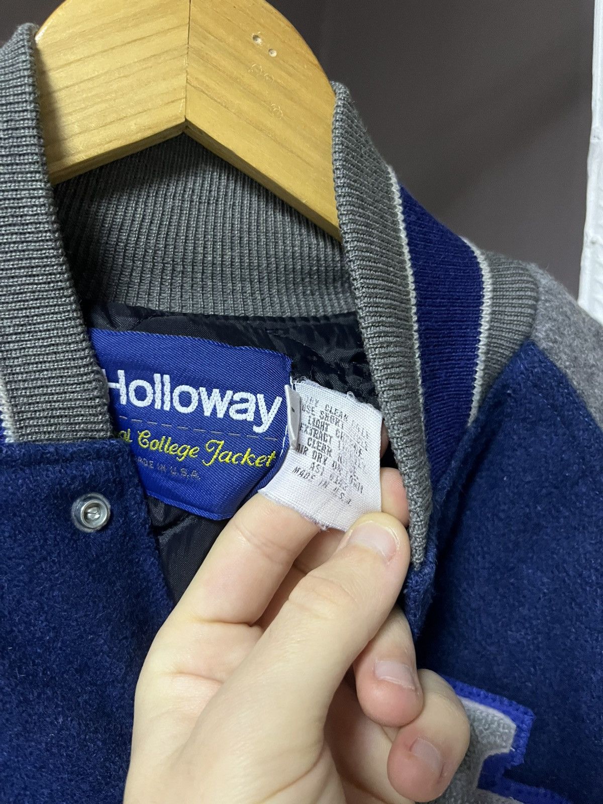 Holloway Vintage Wool Varsity Jacket Holloway USA 70s Size US M / EU 48-50 / 2 - 5 Thumbnail
