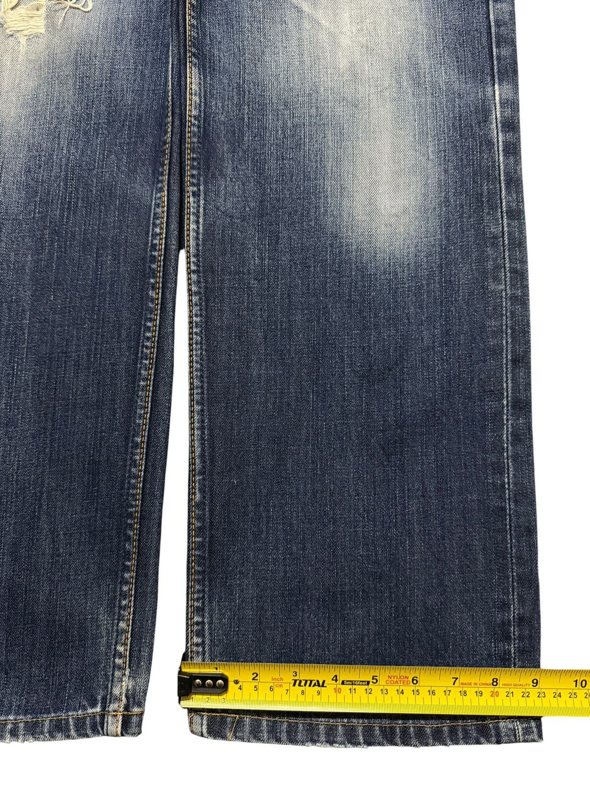 Levi's Vintage Y2K Levis 703 Blue Faded Wash Distressed Wide Leg Size US 31 - 14 Thumbnail