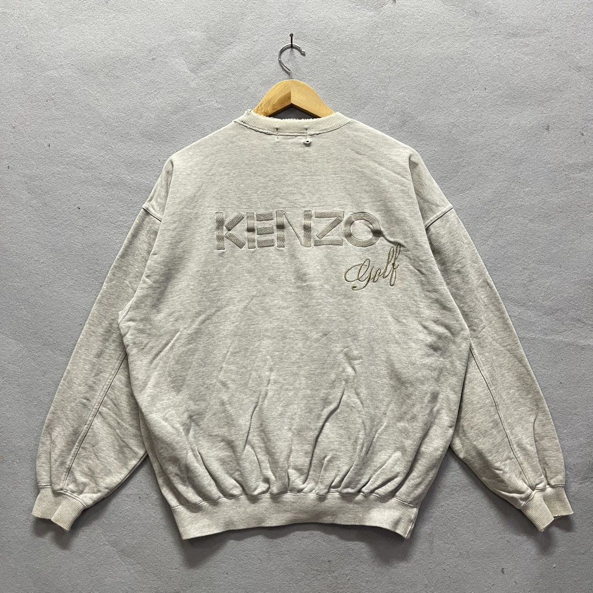 Kenzo Vintage 90s Kenzo Golf Japan Grey Logo Sweatshirt Size US L / EU 52-54 / 3 - 1 Thumbnail