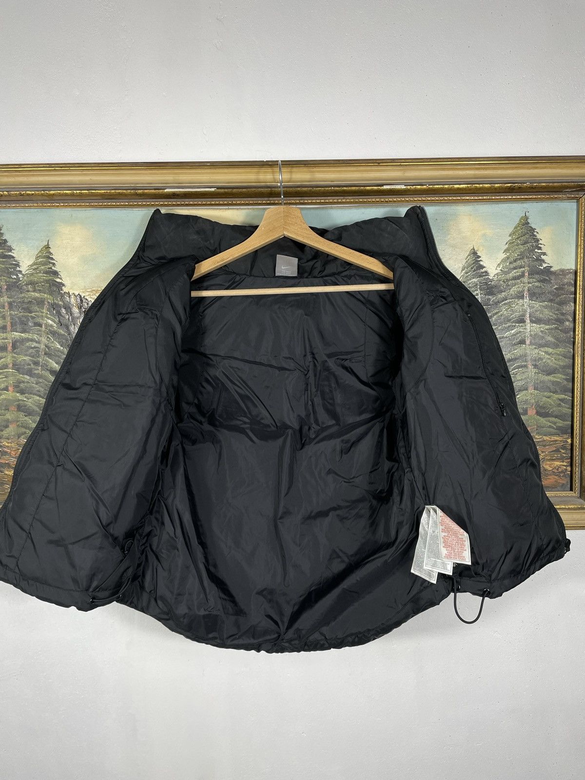Nike × Vintage Nike Small Swoosh Zip Hoodie Black Y2k 00s Retro Winter Warm Size S / US 4 / IT 40 - 7 Thumbnail