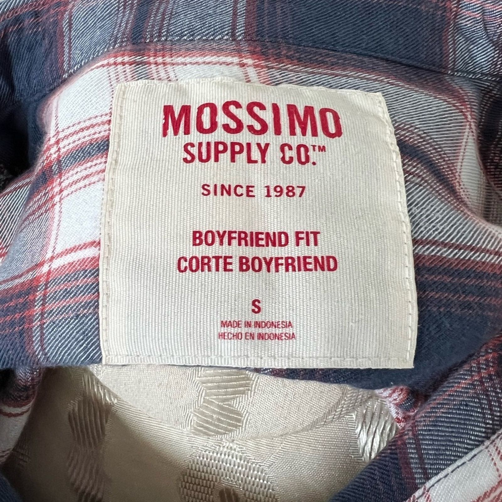 Mossimo Mossimo Boyfriend Fit Long Sleeve Plaid Button Up Small Size S / US 4 / IT 40 - 4 Thumbnail