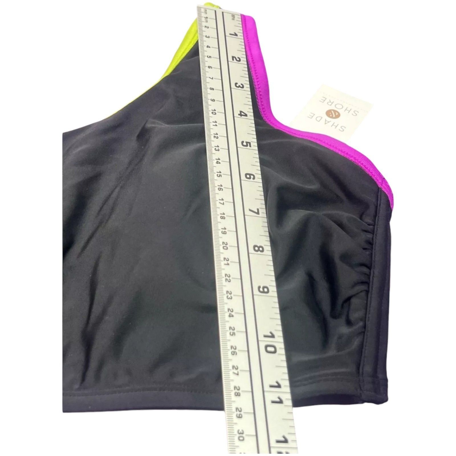 Other Shade & Shore - Women's Contrast Binding One Shoulder Bikini Size ONE SIZE - 8 Thumbnail