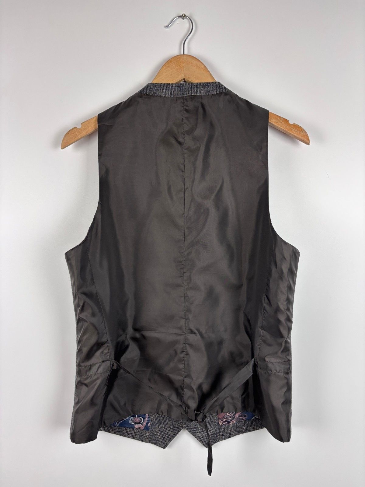 Other Mens Broadstone Bros Tailored Fit Check Waistcoat Gray 42R Size 42R - 4 Thumbnail