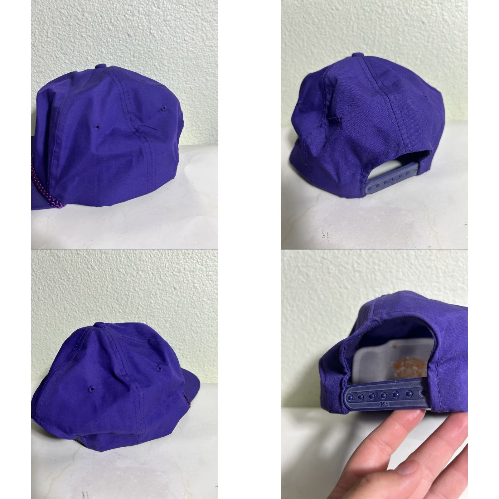 Vintage VINTAGE SnapBack Hat Purple Adjustable KC Collections Men One Size Adults Purple Snapback Adjustable Hat Size ONE SIZE - 8 Thumbnail